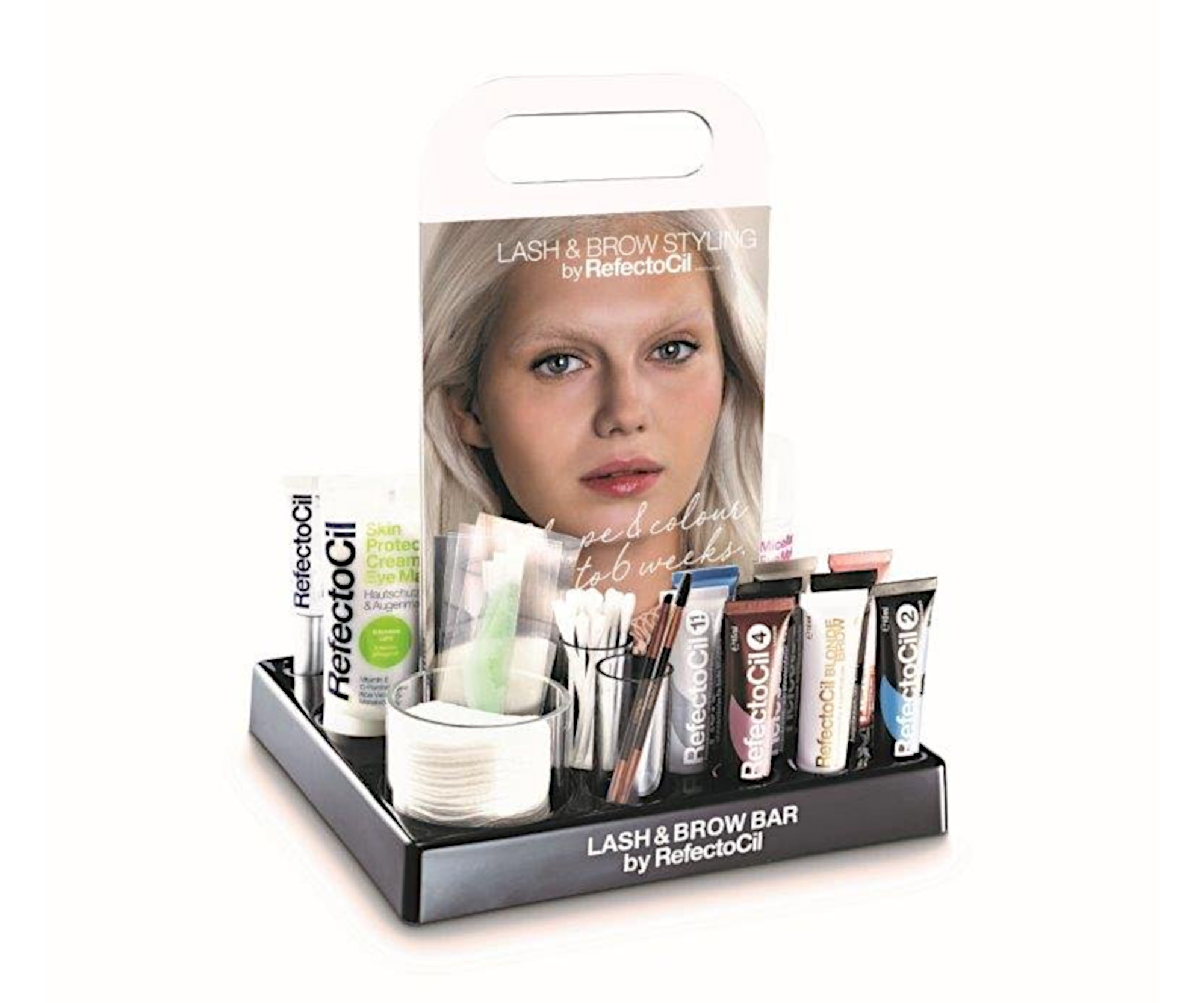 Pracovní sada pro péči o řasy a obočí se stojanem RefectoCil Lash  a  Brow Bar (2315) + dárek zdarma