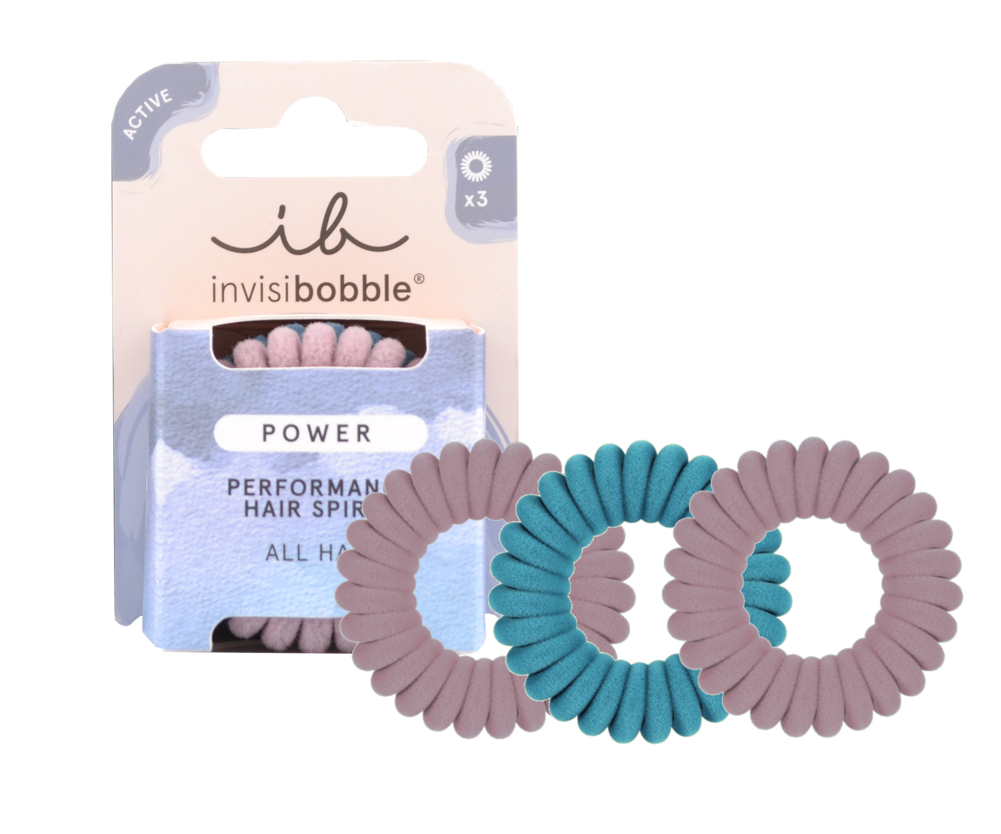 Spirálová gumička do vlasů Invisibobble Power Rose and Ice - 3 ks + dárek zdarma