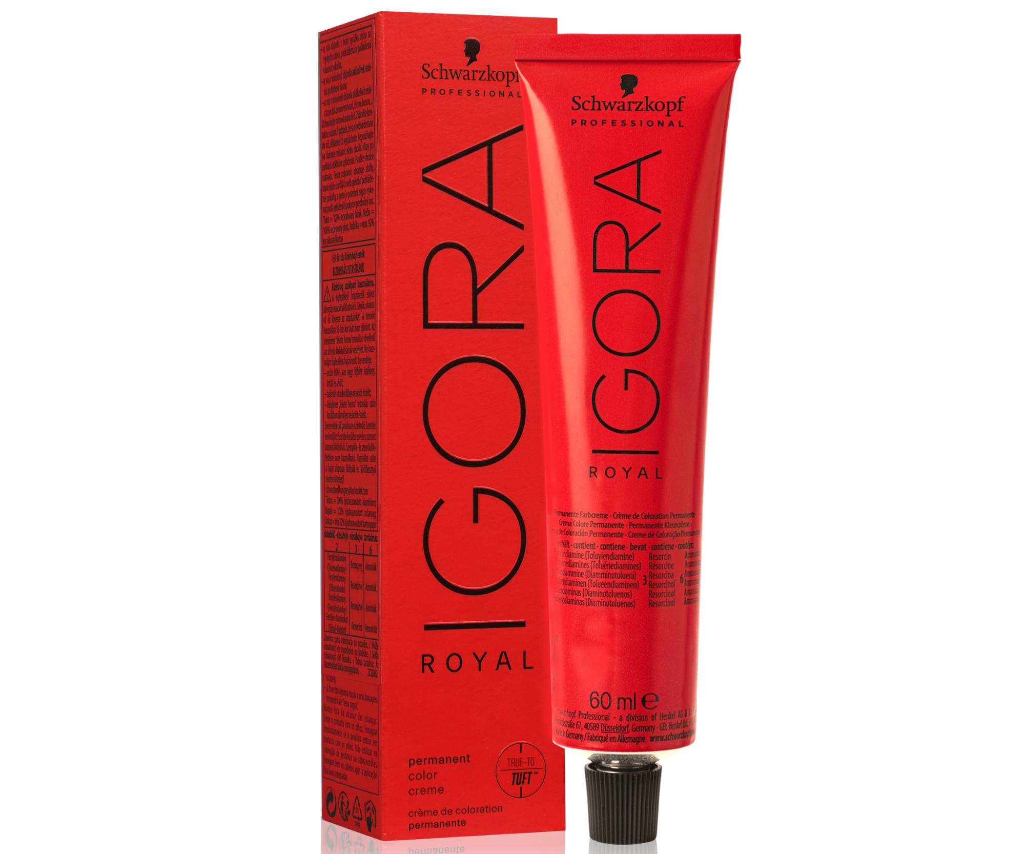 Barva na vlasy Schwarzkopf Professional Igora Royal 60 ml - 8-1 světlá blond popelavá + dárek zdarma