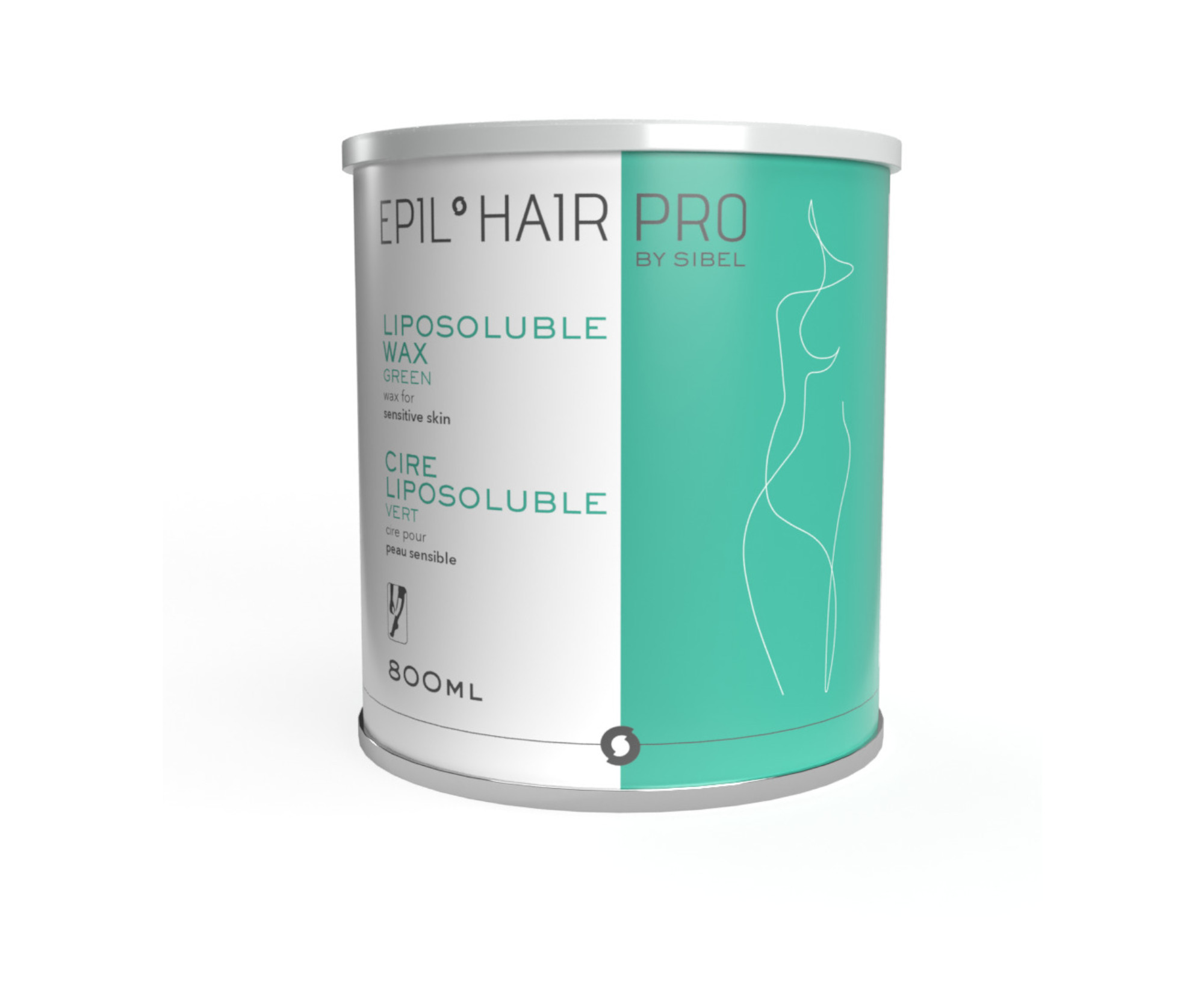 Depilační přírodní vosk Sibel Liposoluble Wax - zelený, 800 ml (7410407) + dárek zdarma
