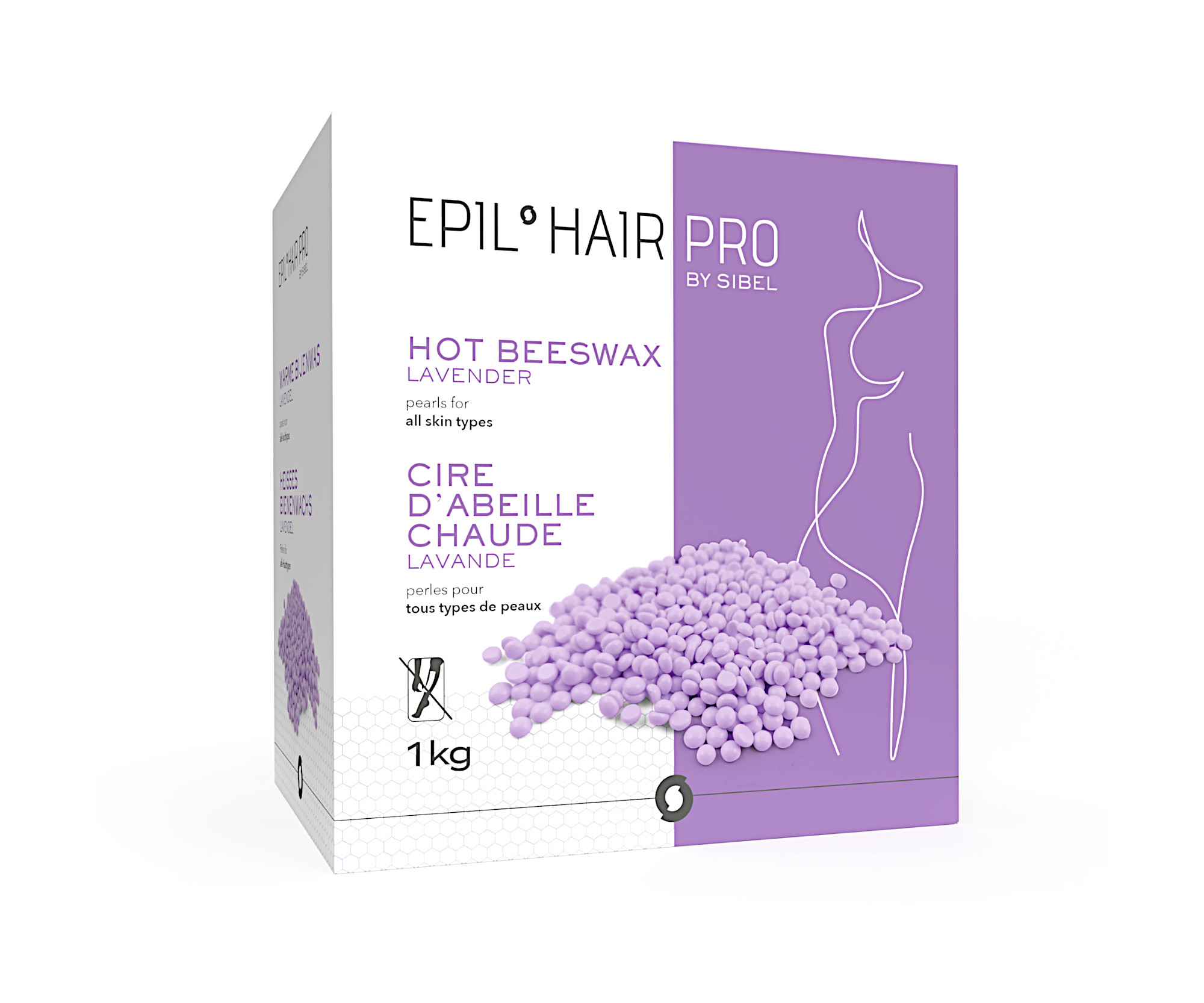 Depilační vosk pro všechny typy pleti Sibel Hot Beeswax Pearls Lavender - levandulový, 1000 g (7410445) + dárek zdarma
