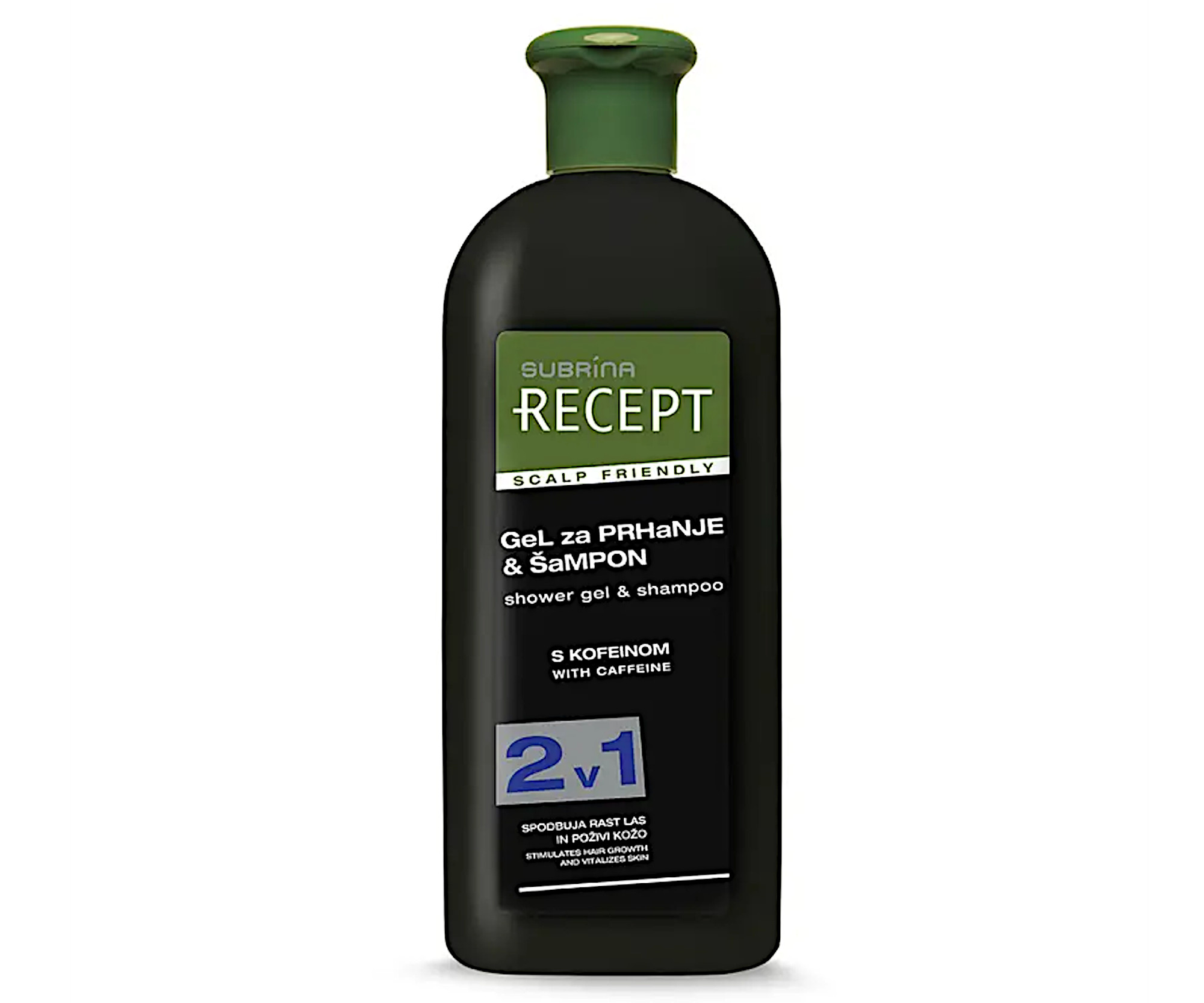 Šampon a sprchový gel 2v1 s kofeinem Subrina Recept Shower Gel a Shampoo Scalp Friendly - 400 ml + dárek zdarma