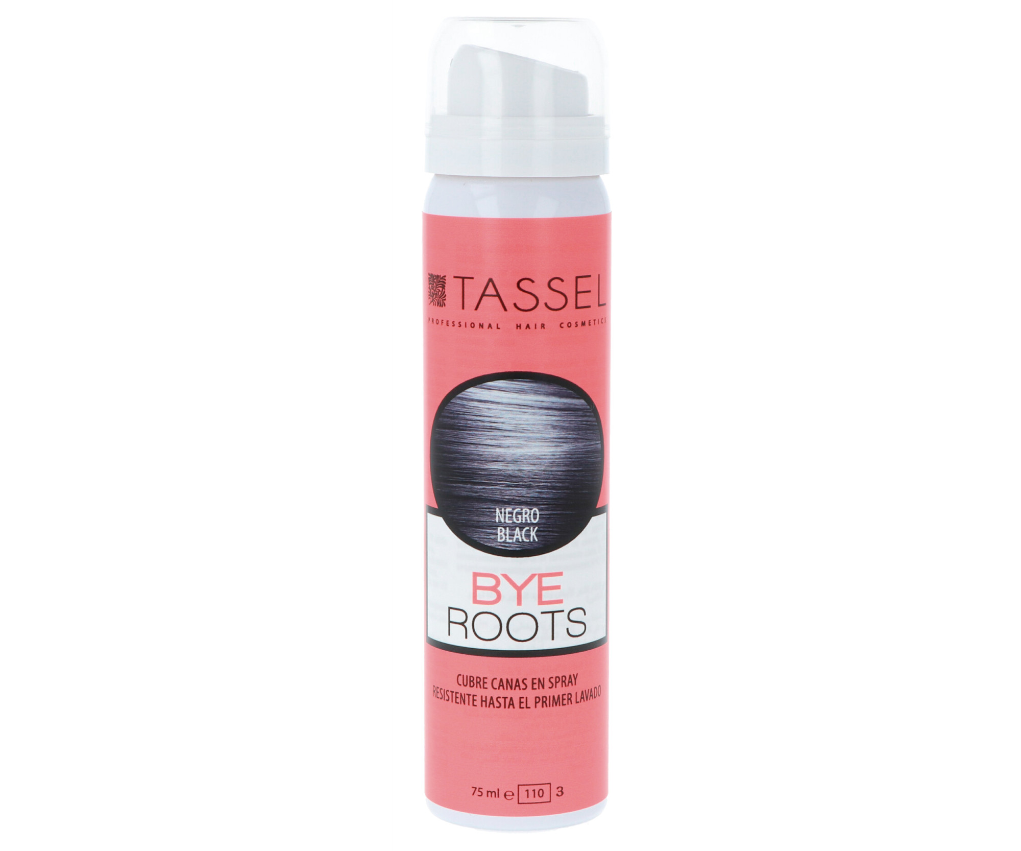 Sprej pro zakrytí odrostů Tassel Cosmetics Bye Roots - 75 ml, černá (07277/50) + dárek zdarma