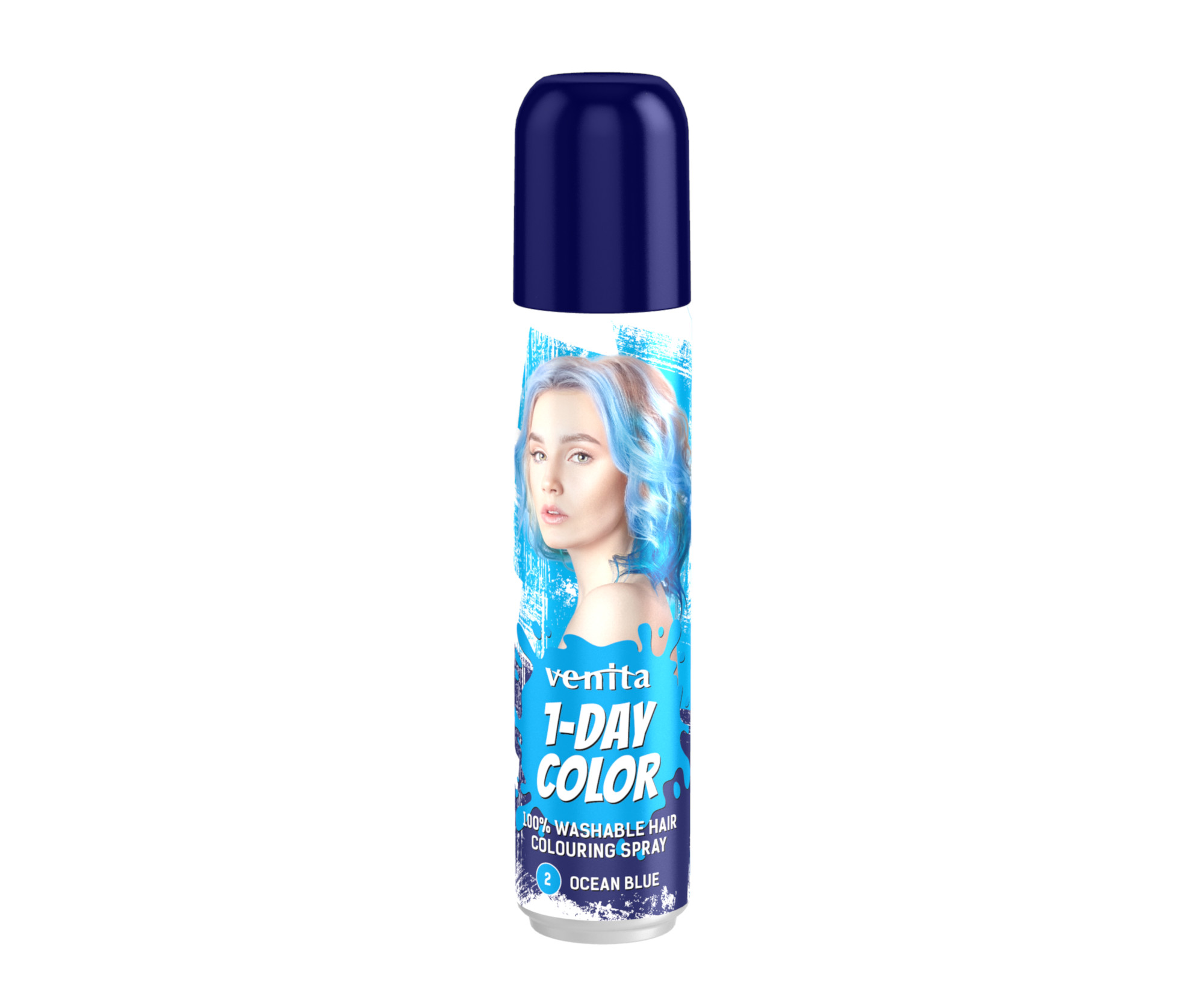 Barevný sprej na vlasy Venita 1-Day Color Ocean Blue - 50 ml, oceánově modrá (COB02)