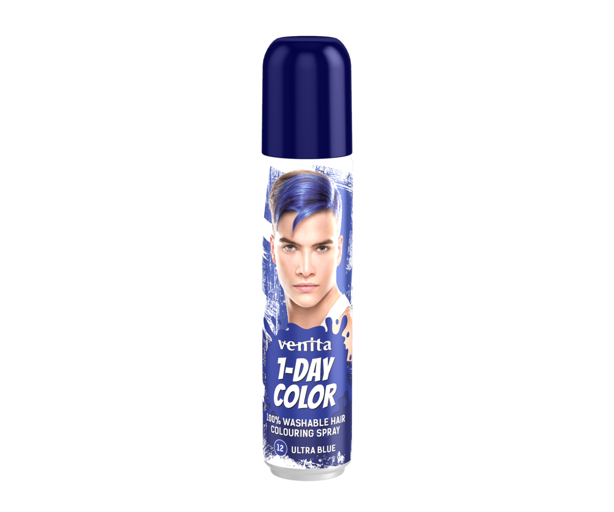 Barevný sprej na vlasy Venita 1-Day Color Ultra Blue - 50 ml, ultra modrá (CUB12)