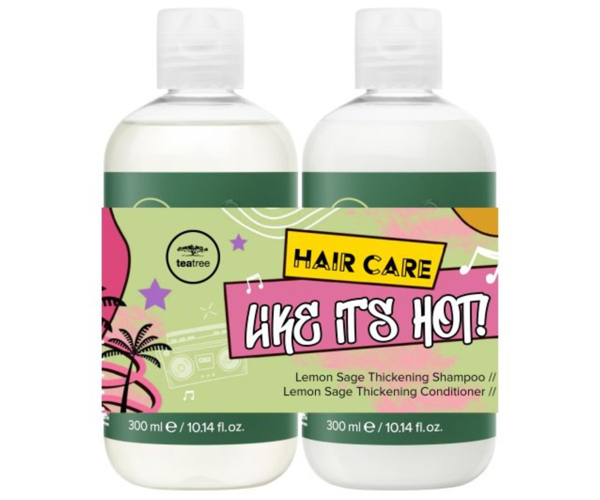 Sada pro objem vlasů Paul Mitchell Tea Tree Lemon Sage Thickening Like It's Hot + dárek zdarma
