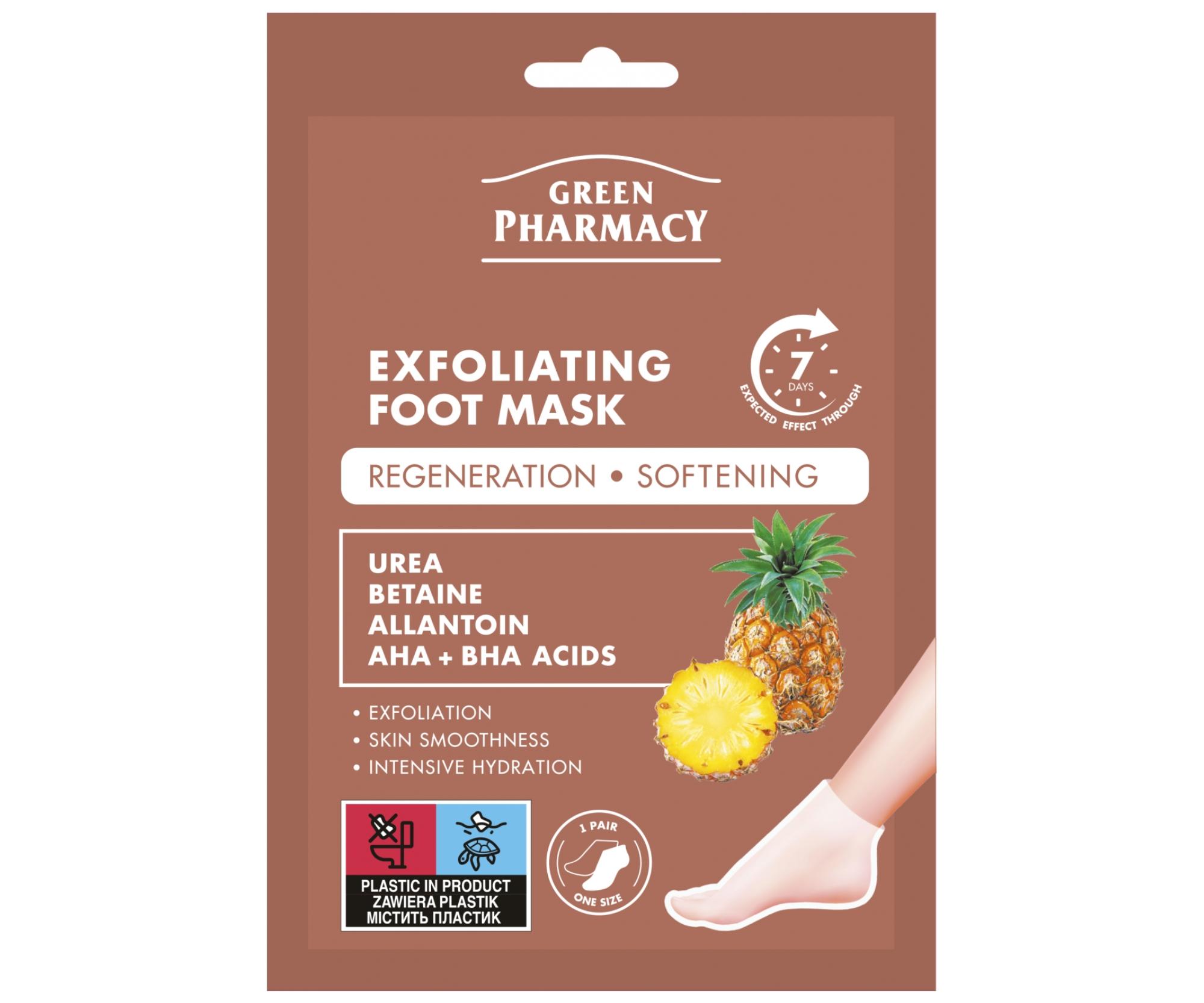 Exfoliační maska na chodidla Green Pharmacy Exfoliating Foot Mask - 2x13 ml, ponožky + dárek zdarma