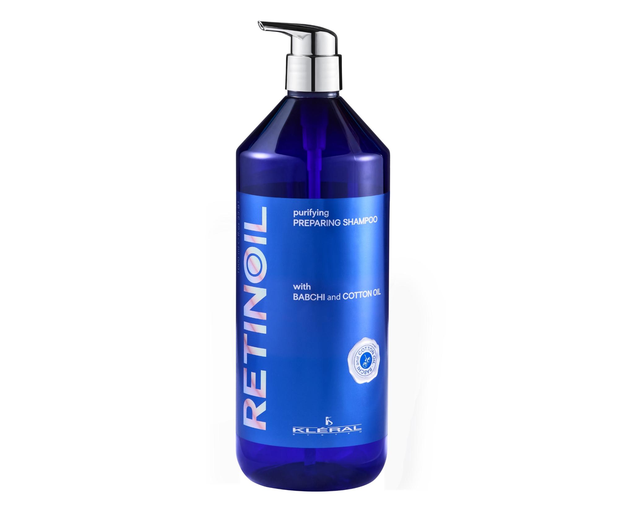 Šampon pro suché, unavené a namáhané vlasy Kléral System Retinoil Purifying Preparing Shampoo - 1000 ml + dárek zdarma