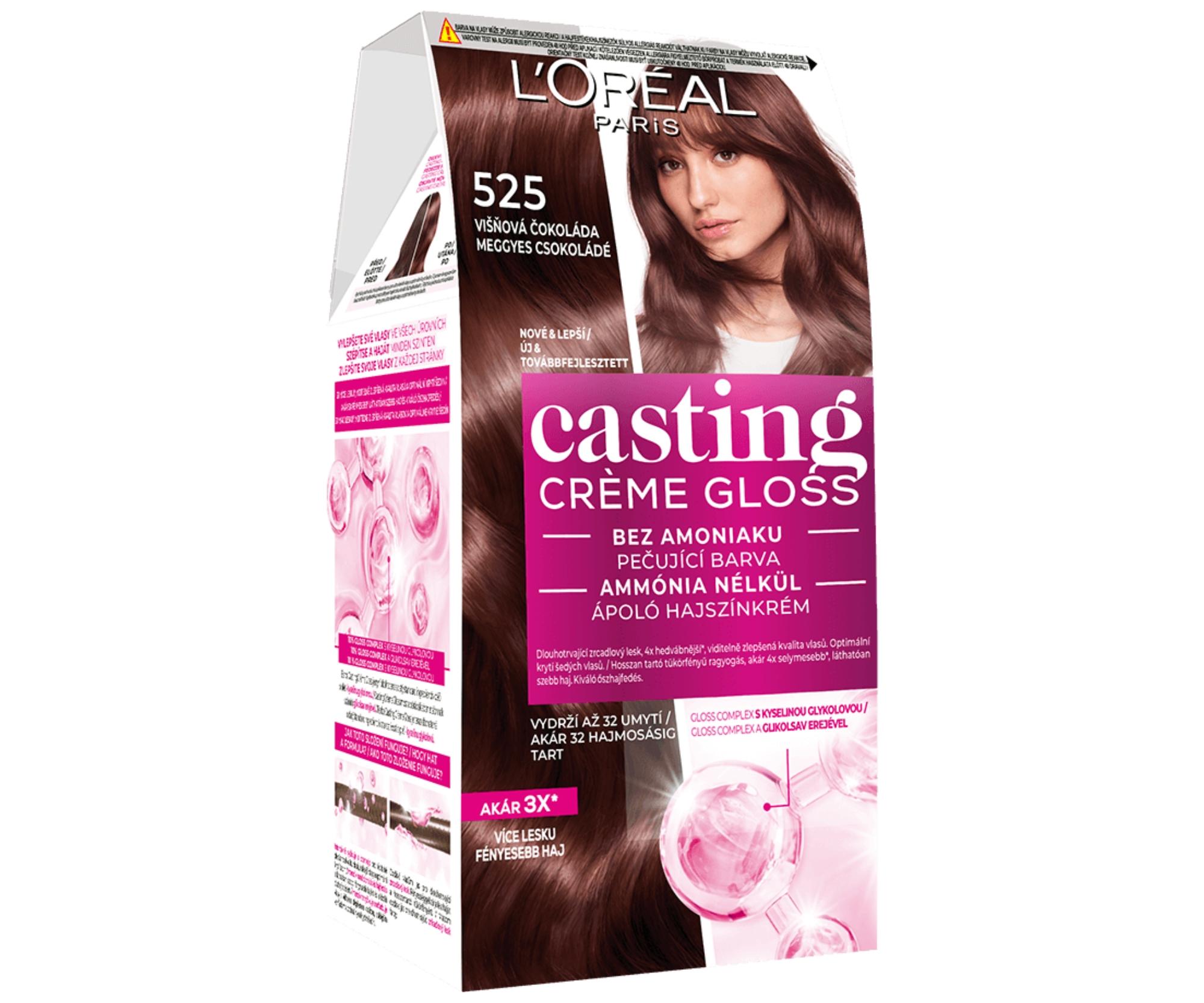 Přeliv bez amoniaku Loréal Casting Créme Gloss - 525 višňová čokoláda - L’Oréal Paris + dárek zdarma