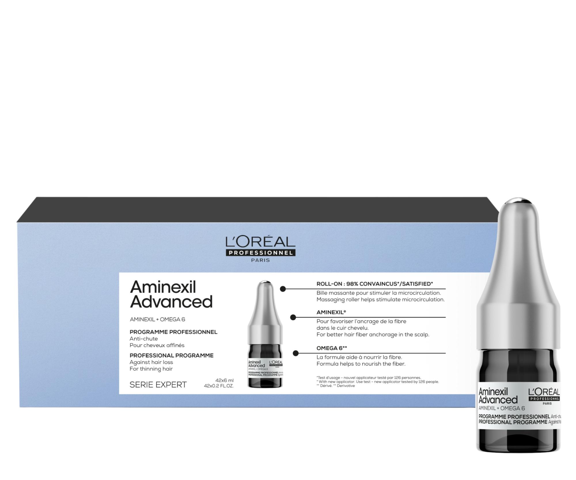 Intenzivní kúra proti padání vlasů Loréal Professionnel Aminexil Advanced Anti-Hair Loss - 42 x 6 ml - L’Oréal Professionnel + dárek zdarma