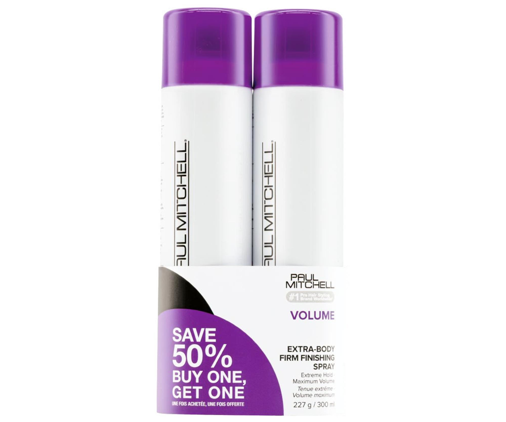 Sada laku pro objem vlasů Paul Mitchell Extra Body Firm Finishing Spray - 300 ml - 1+1 zdarma + dárek zdarma