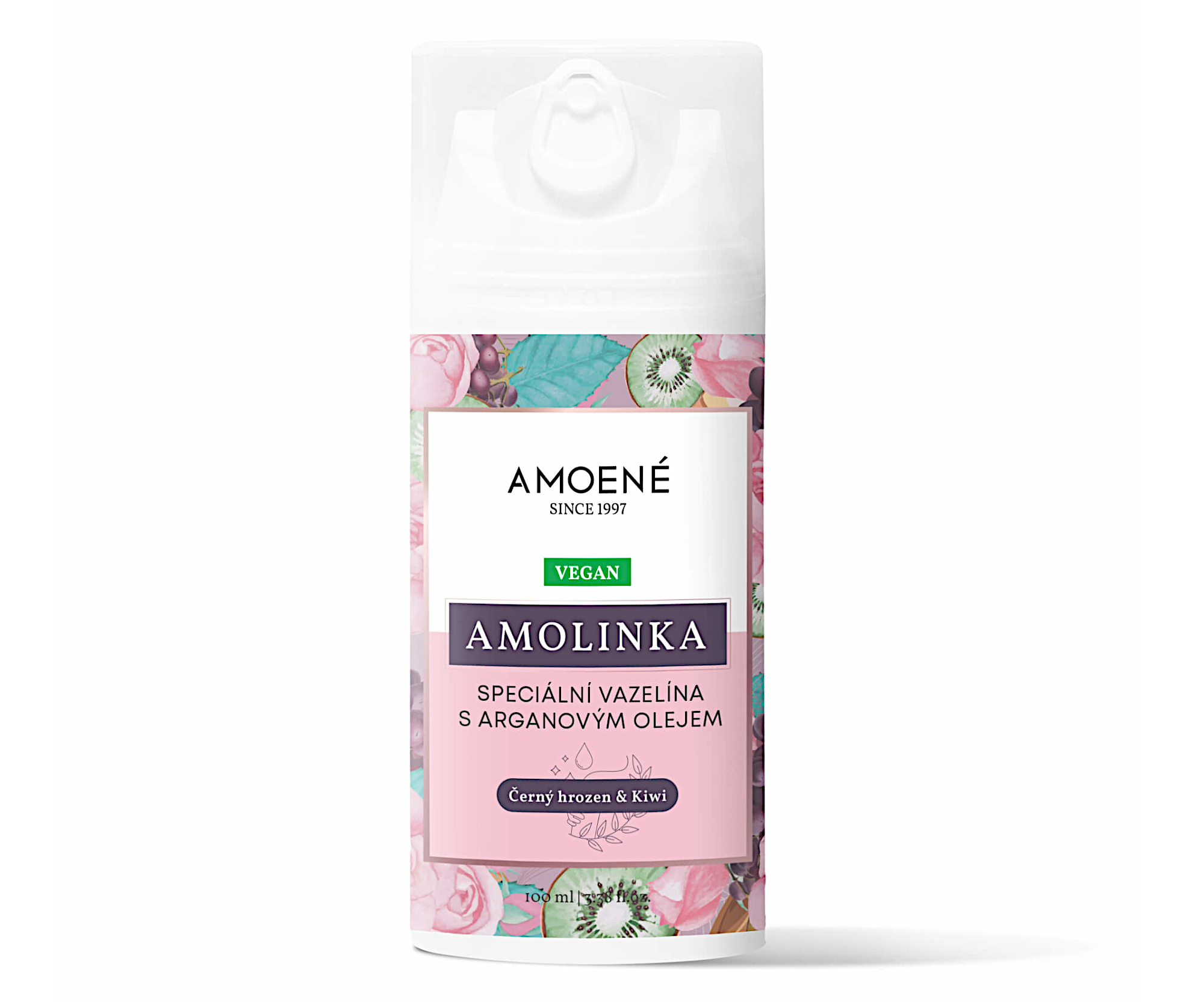 Kosmetická vazelína s arganovým olejem Amoené Amolinka - černý hrozen a kiwi, 100 ml (012A0GW100A) + dárek zdarma