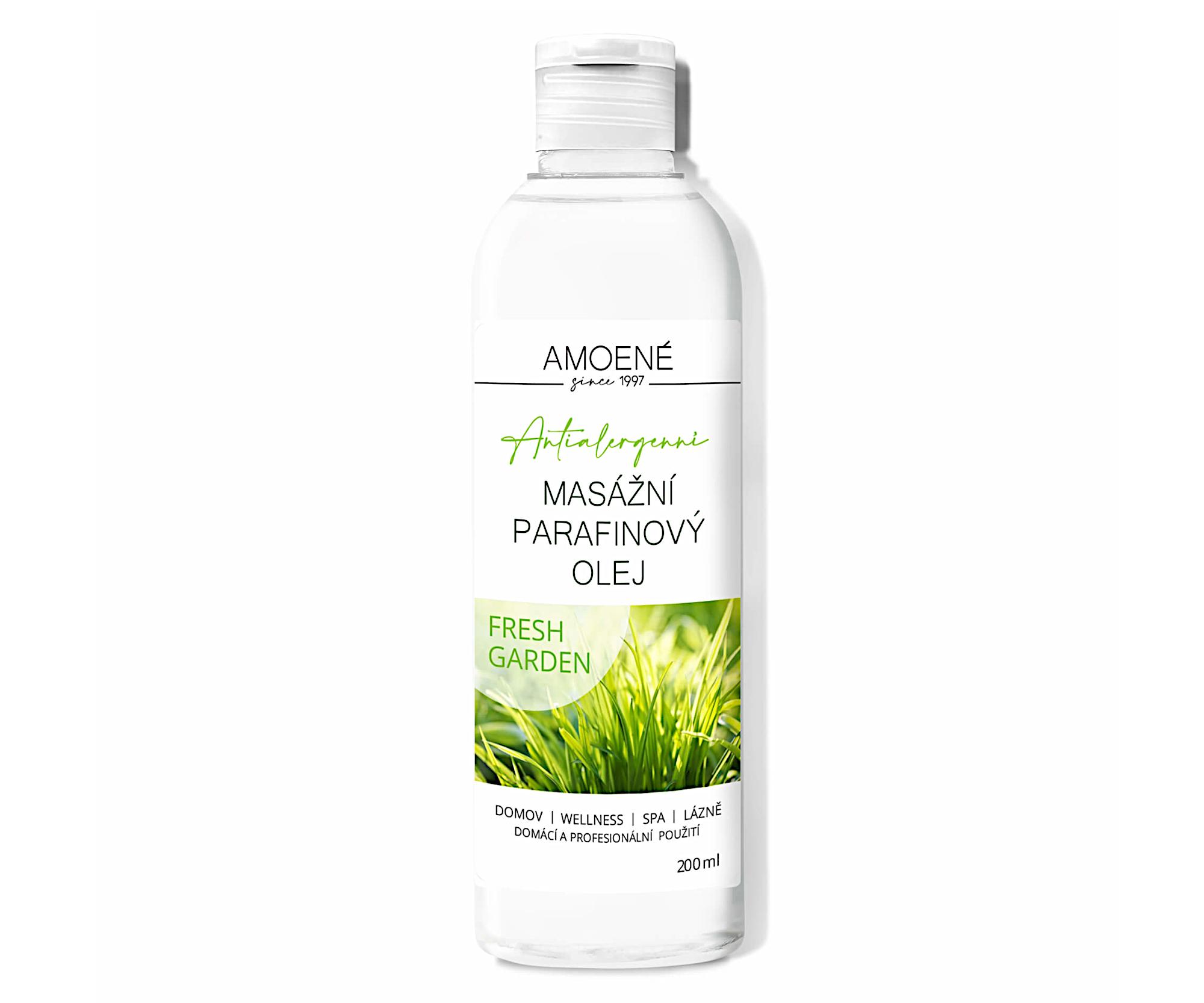 Masážní parafínový olej Amoené Fresh Garden - svěží zahrada, 200 ml (012A515PFG) + dárek zdarma