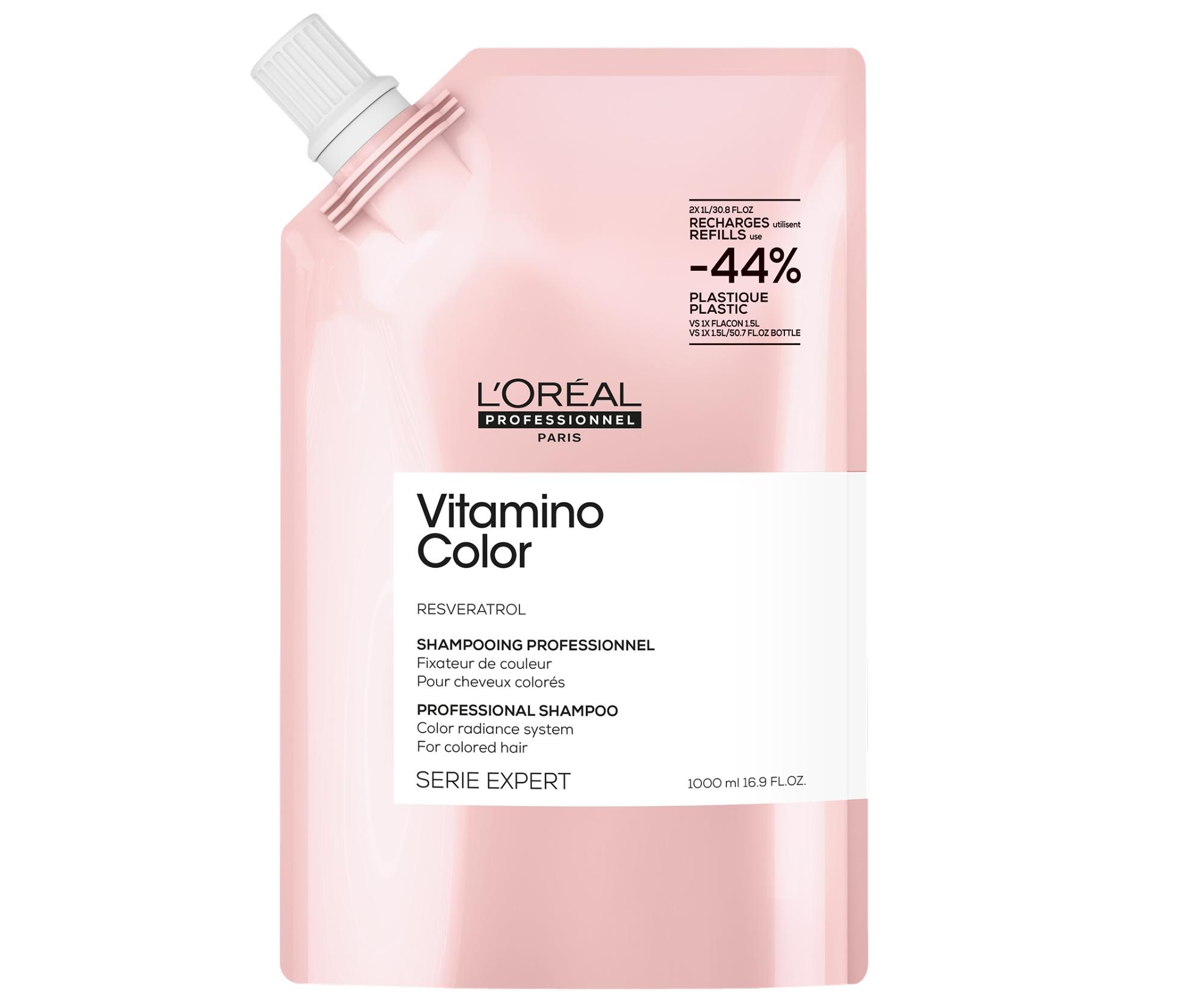 Šampon pro zářivost barvy vlasů Loréal Professionnel Vitamino Color - 1000 ml, náhradní náplň - L’Oréal Professionnel + dárek zdarma