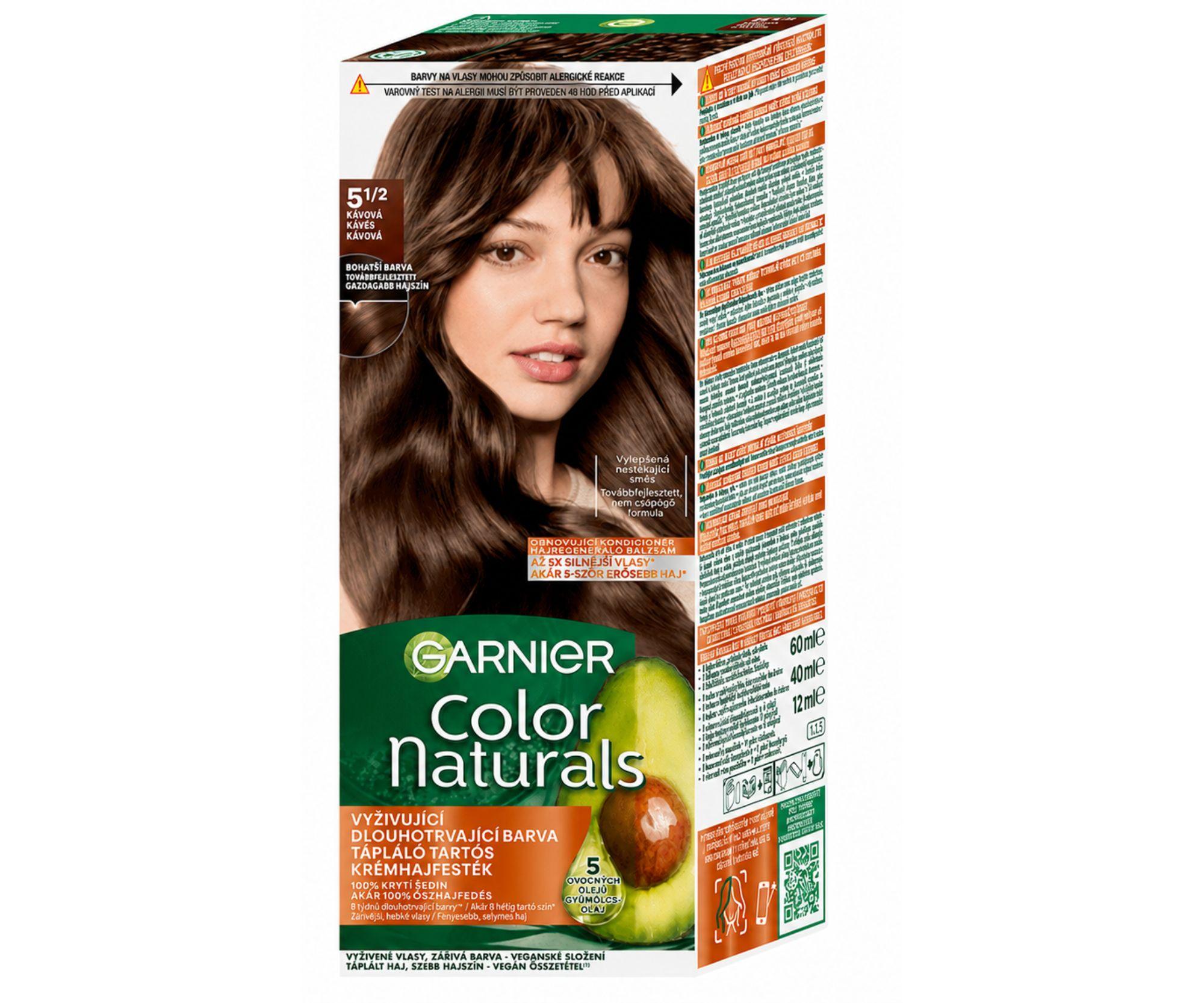 Permanentní barva Garnier Color Naturals  5 1/2 kávová + dárek zdarma