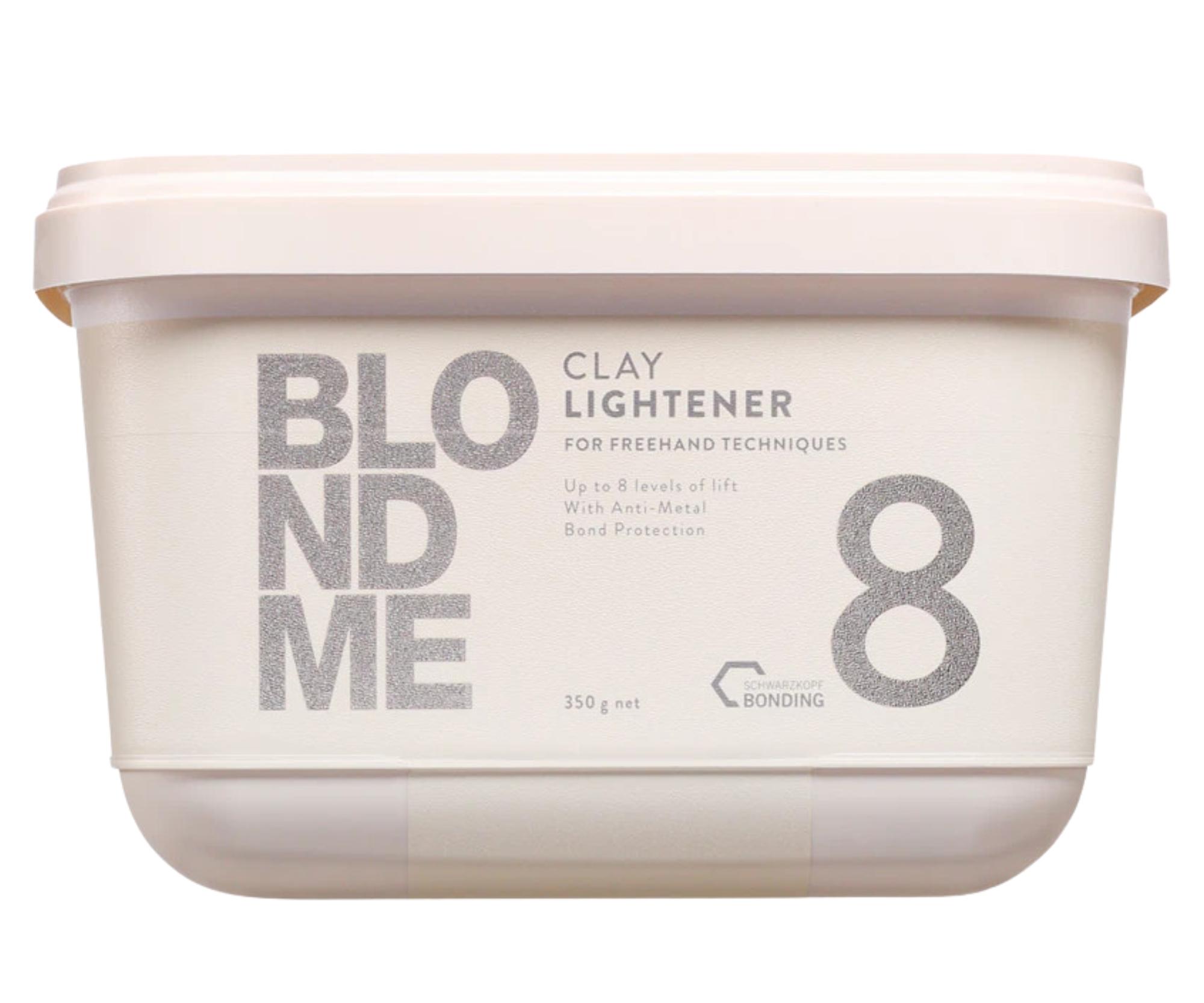 Zesvětlující jílovitý pudr Schwarzkopf Professional BlondMe Clay Lightener 8 - 350 g + dárek zdarma