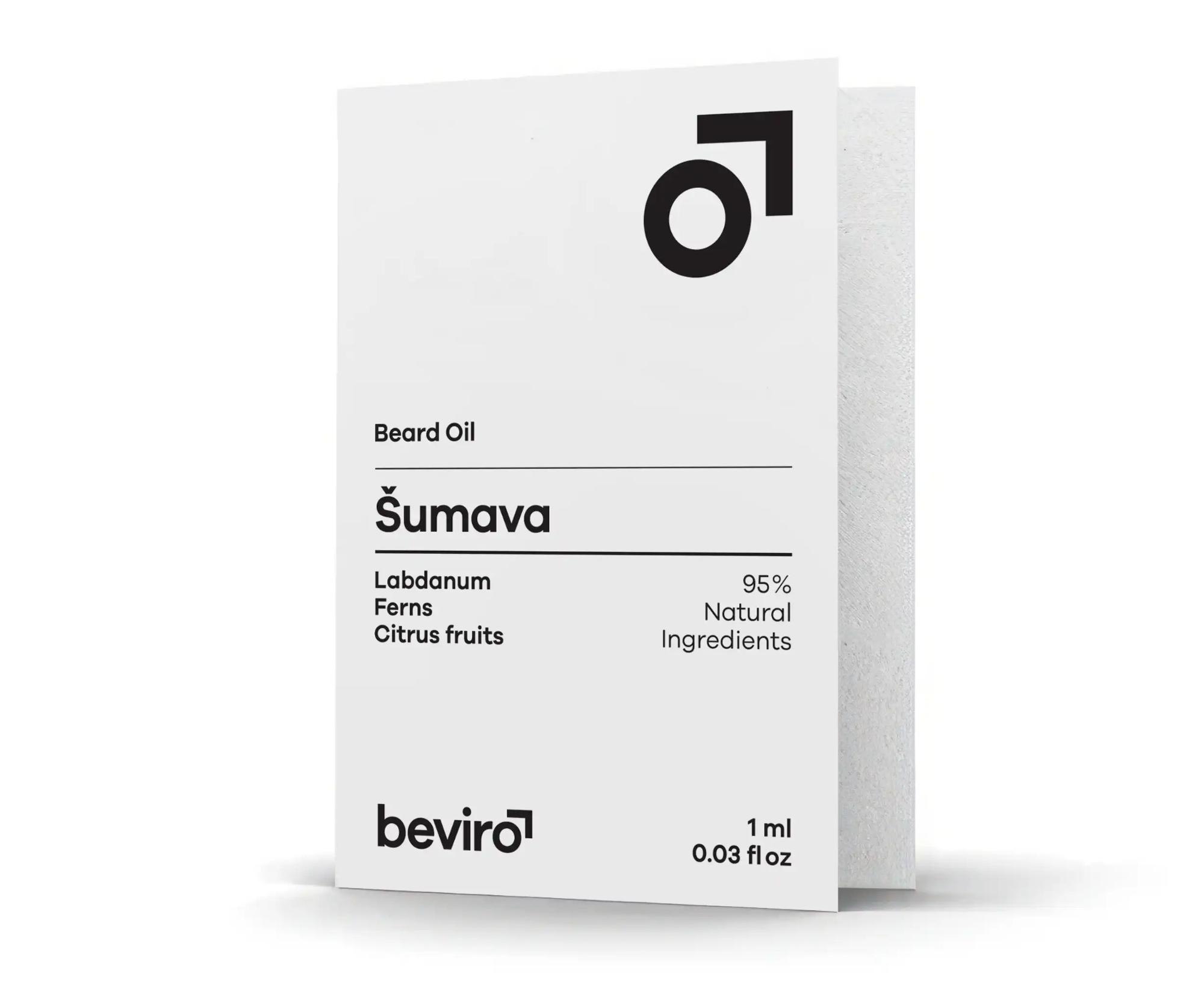 Olej na vousy Beviro Beard Oil Šumava - 1 ml