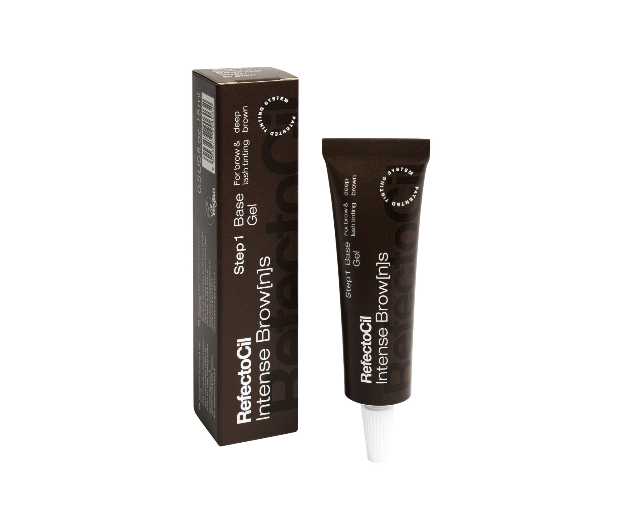 Gelová barva na řasy a obočí RefectoCil Intense Browns Base Gel - tmavě hnědá, 15 ml (3245) + dárek zdarma