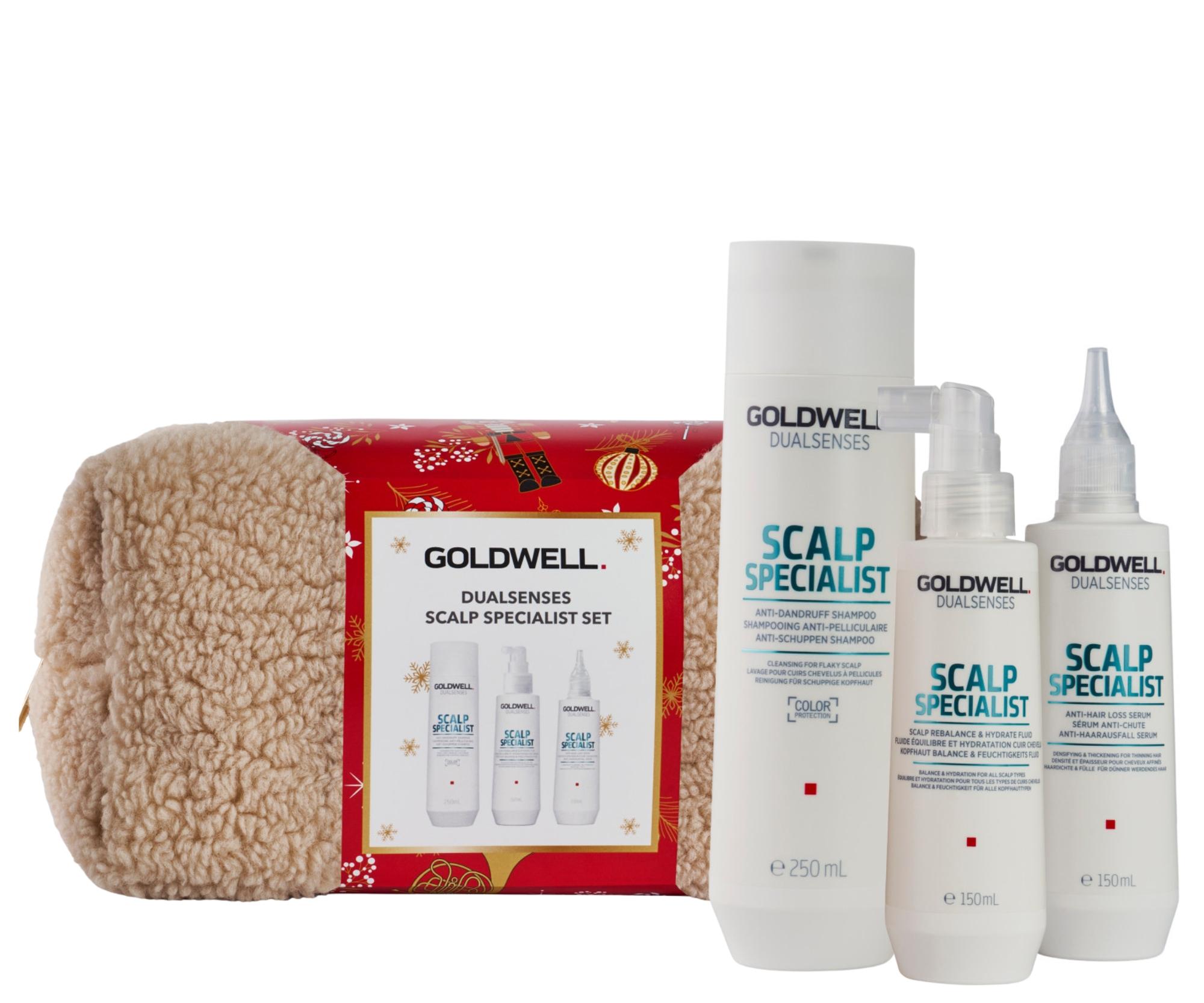 Dárková sada péče o zdravou pokožku hlavy Goldwell Dualsenses Scalp Specialist Set + kosmetická taštička zdarma + dárek zdarma