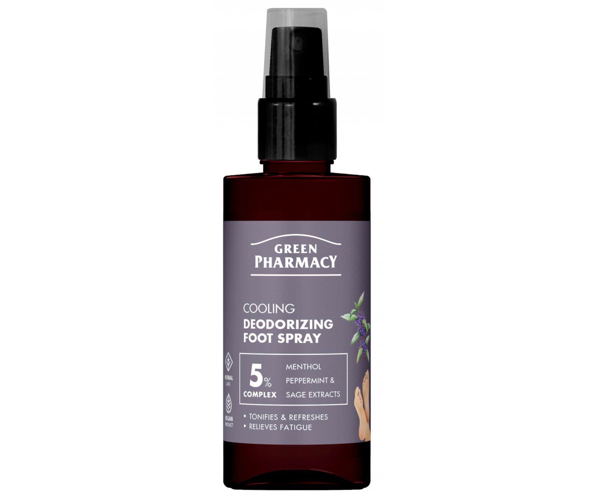 Chladící deodorant na chodidla Green Pharmacy Cooling Deodorizing Foot Spray - 150 ml