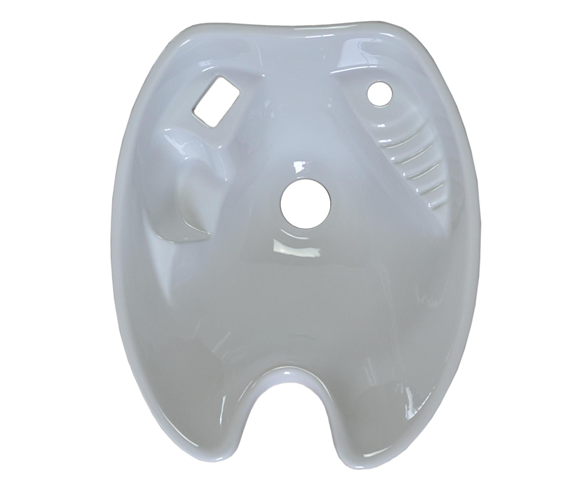 Umyvadlo pro mycí boxy Bellazi - keramické, bílé s hranatým otvorem (020-white-vb) + dárek zdarma