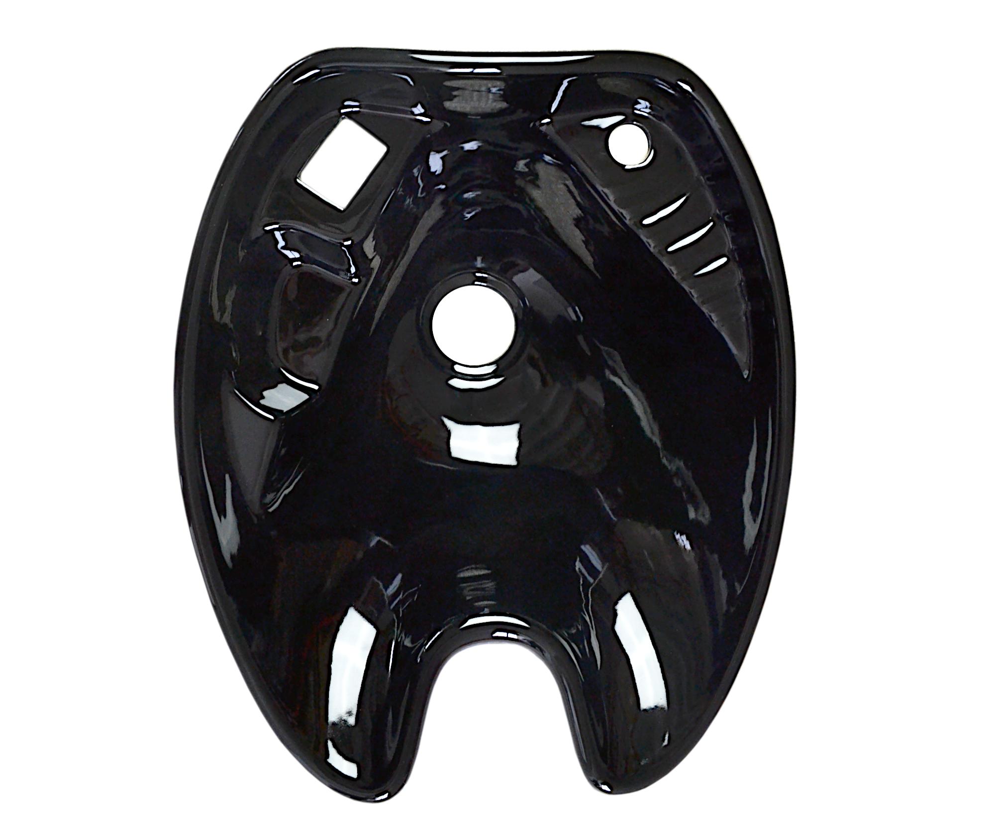 Umyvadlo pro mycí boxy Bellazi - keramické, černé s hranatým otvorem (020-black-h) + dárek zdarma