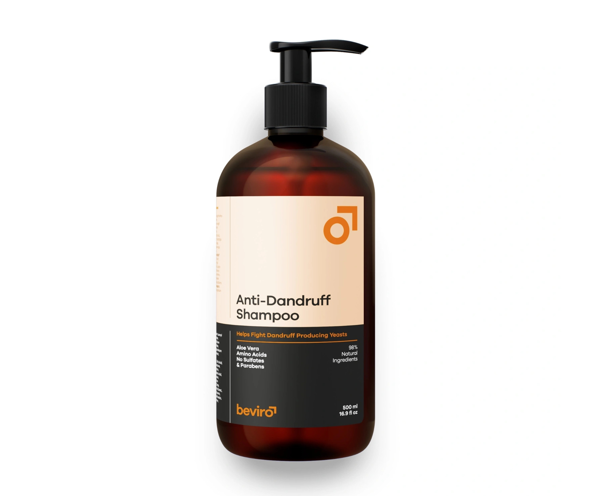 Přírodní šampon pro muže proti lupům Beviro Anti-Dandruff Shampoo - 500 ml (BV319) + DÁREK ZDARMA