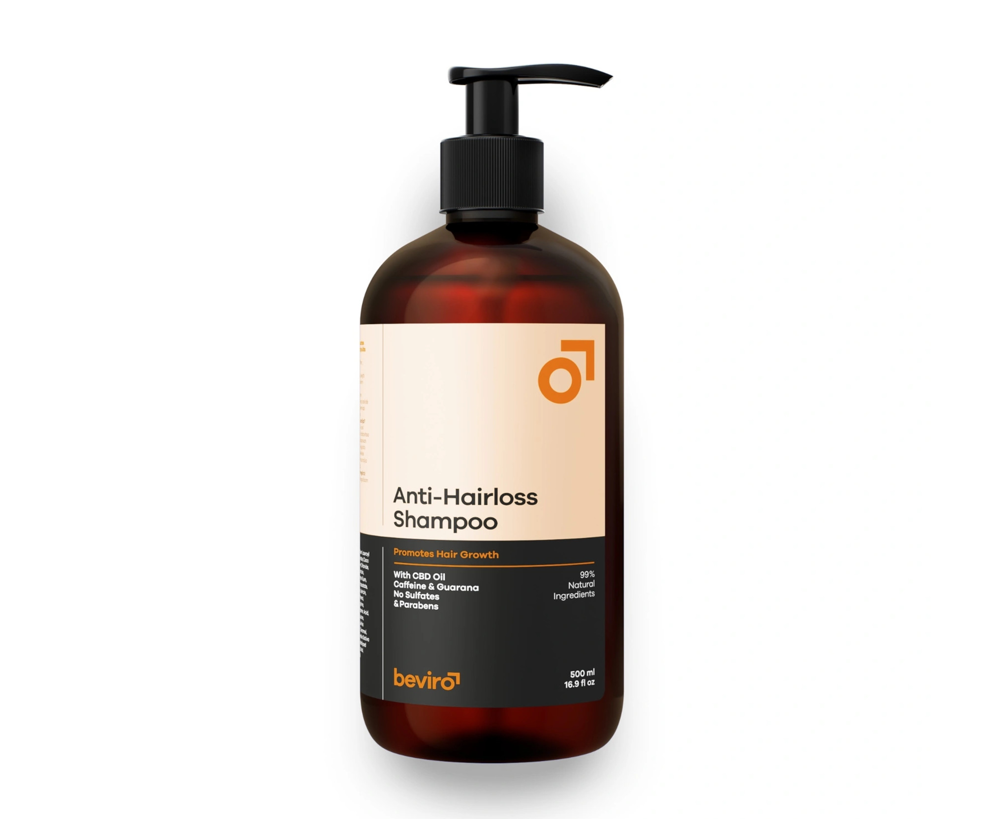 Přírodní šampon pro muže proti padání vlasů Beviro Anti-Hairloss Shampoo - 500 ml (BV321) + DÁREK ZDARMA
