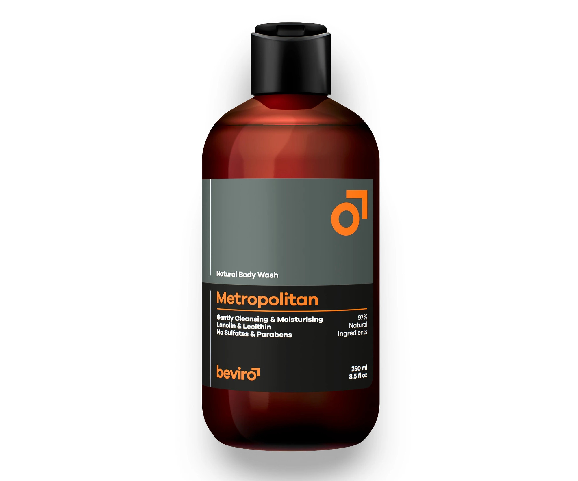 Přírodní sprchový gel pro muže Beviro Metropolitan Natural Body Wash - 250 ml (BV420) + DÁREK ZDARMA
