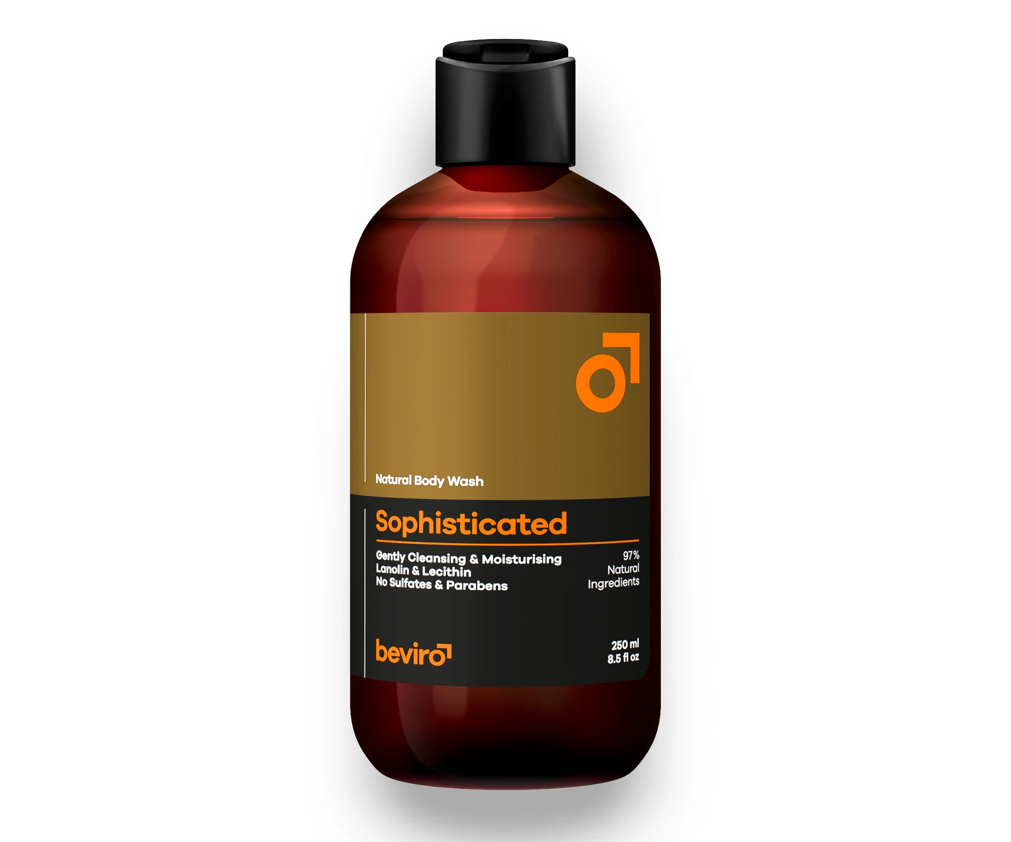 Přírodní sprchový gel pro muže Beviro Sophisticated Natural Body Wash - 250 ml (BV416) + DÁREK ZDARMA