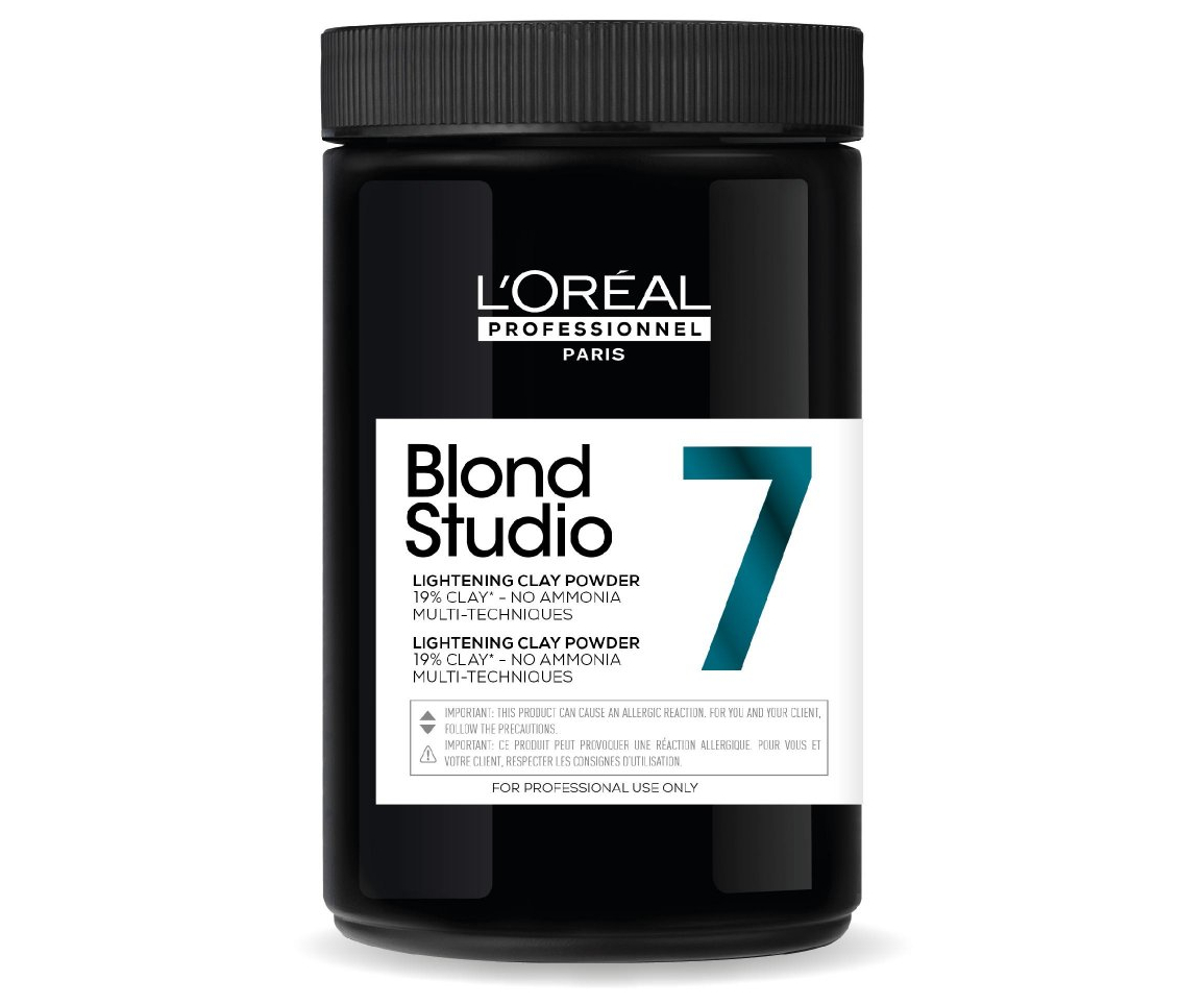 Zesvětlující pudr bez amoniaku Loréal Blond Studio 7 Multi-Techniques Clay Powder - 500 g - L’Oréal Professionnel + DÁREK ZDARMA