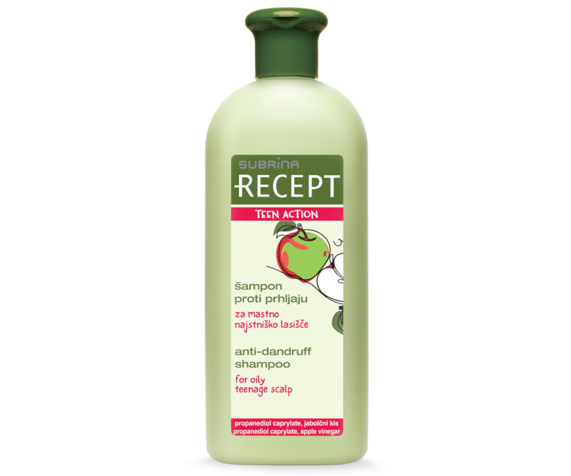 Šampon proti lupům pro mastnou pokožku hlavy u dospívajících Subrina Recept Teen Action - 400 ml + dárek zdarma