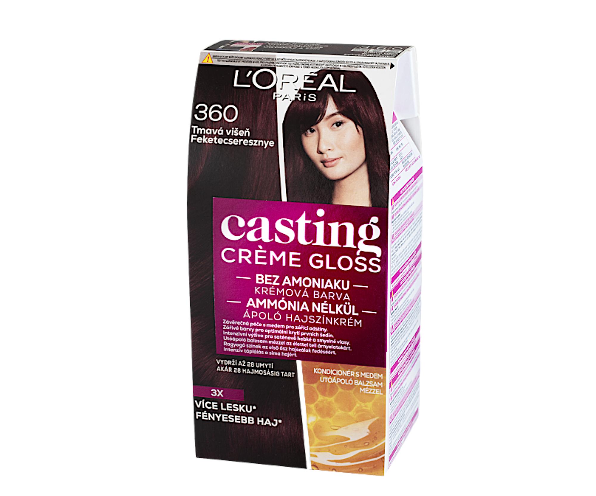 Přeliv bez amoniaku Loréal Casting Créme Gloss - 360 tmavá višeň - L’Oréal Paris + dárek zdarma