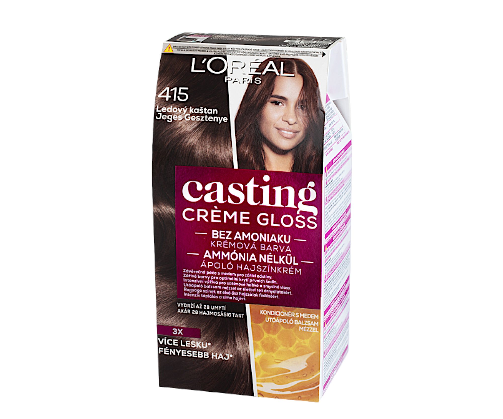Přeliv bez amoniaku Loréal Casting Créme Gloss - 415 ledový kaštan - L’Oréal Paris + dárek zdarma