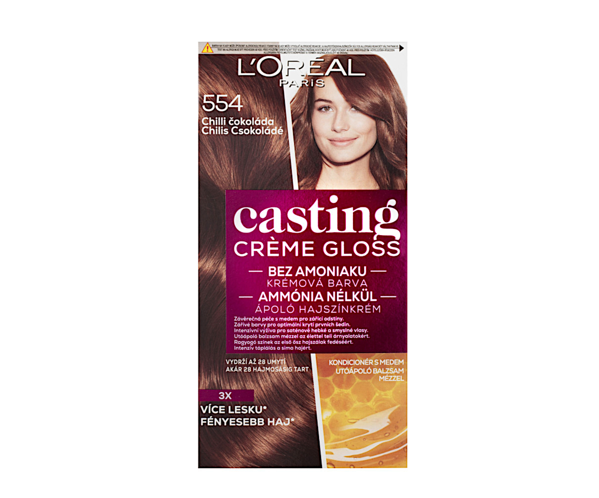 Přeliv bez amoniaku Loréal Casting Créme Gloss - 554 chilli čokoláda - L’Oréal Paris + dárek zdarma