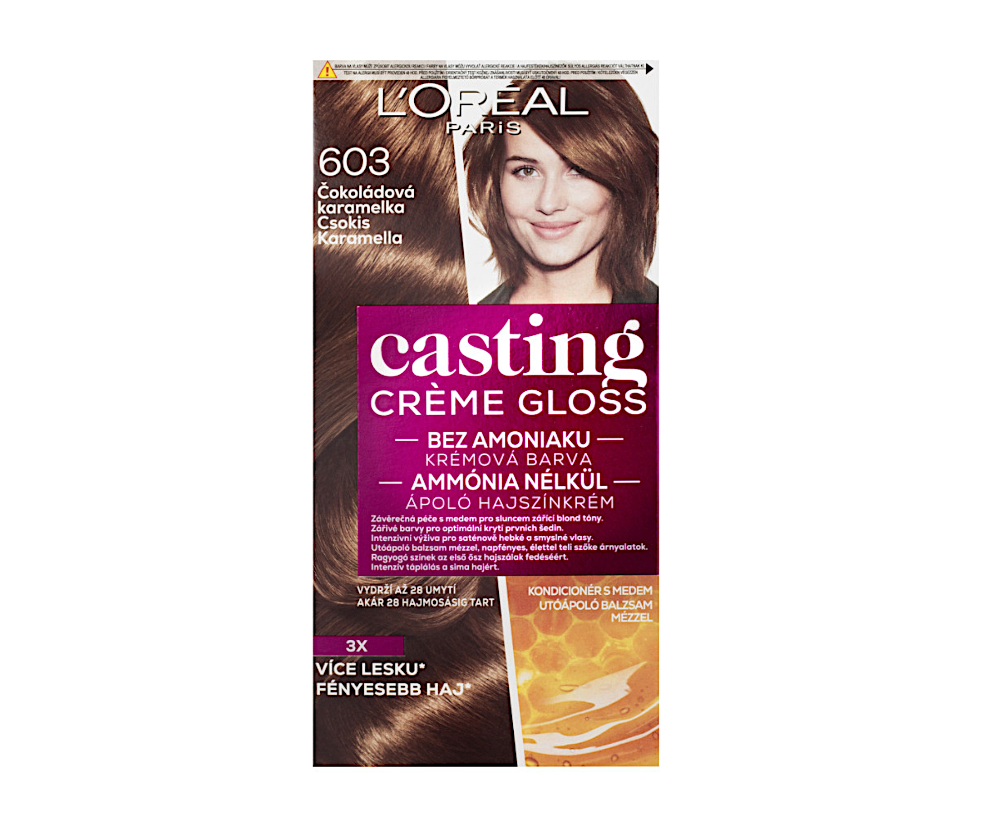Přeliv bez amoniaku Loréal Casting Créme Gloss - 603 čokoládová karamelka - L’Oréal Paris + dárek zdarma