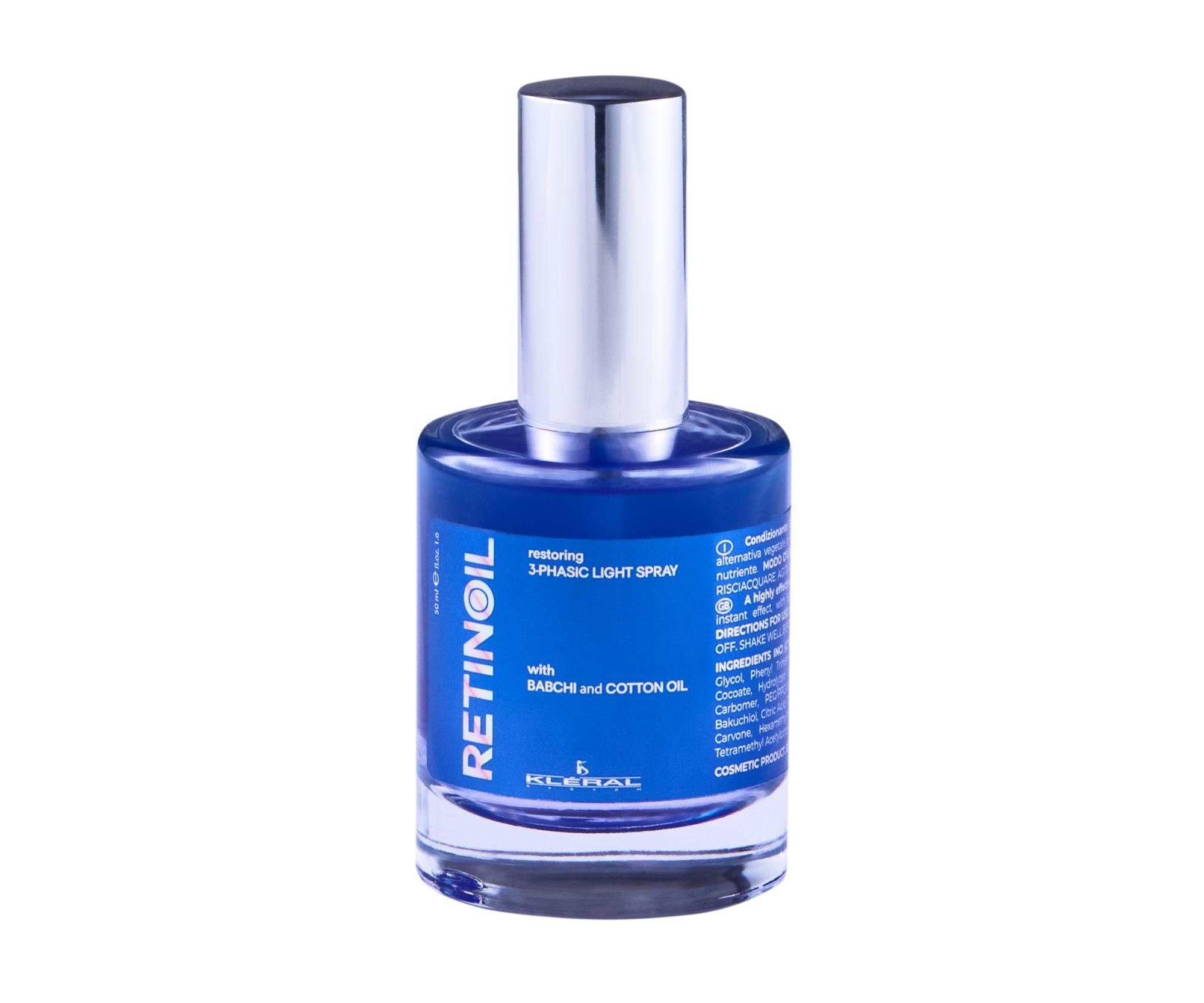 Bezoplachový obnovující sprej pro suché a poškozené vlasy Kléral System Retinoil Restoring 3-Phasic Light Spray - 50 ml + dárek zdarma