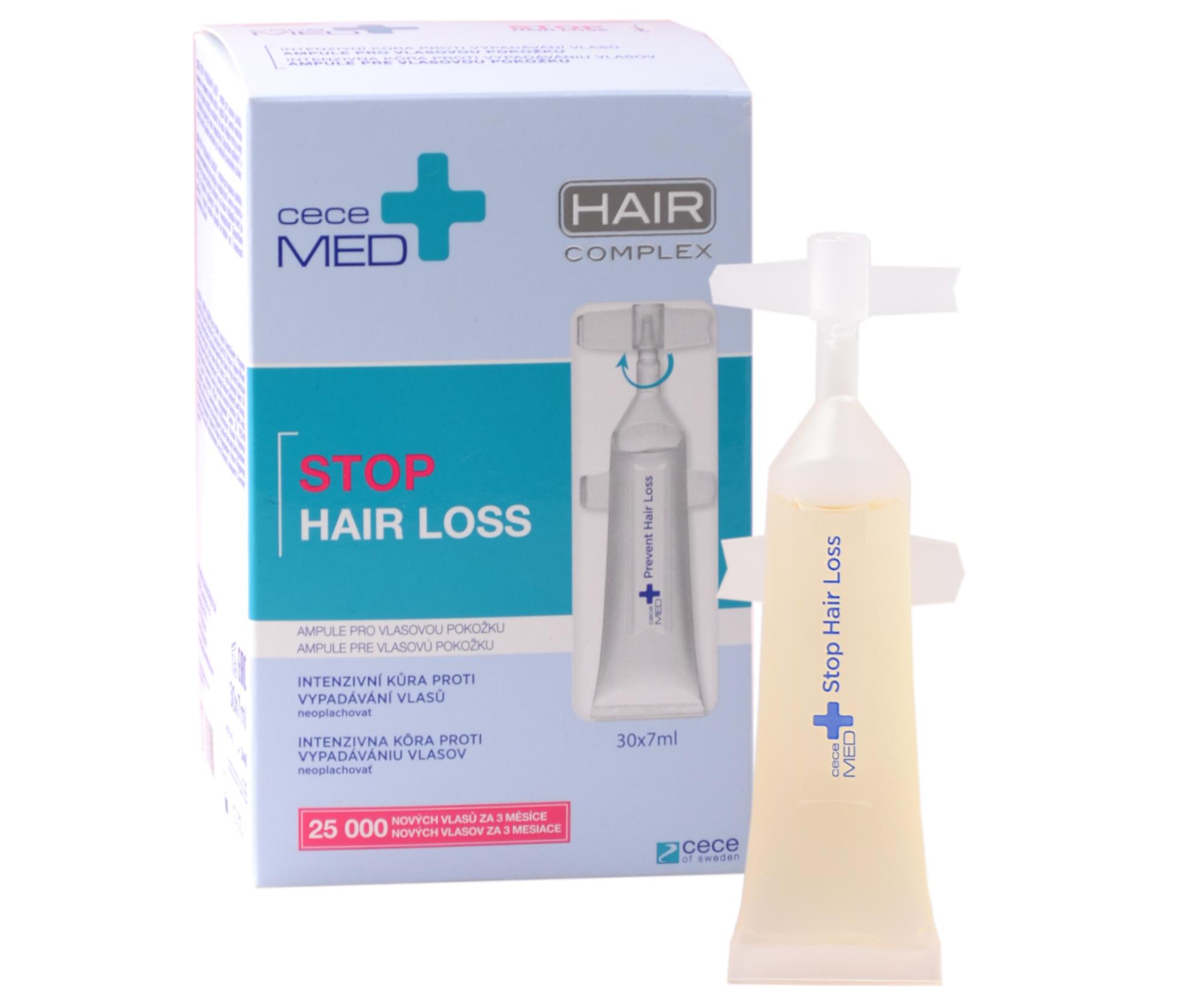 Ampulky proti vypadávání vlasů Cece Med Stop Hair Loss Scalp Ampoules - 30x7ml + dárek zdarma