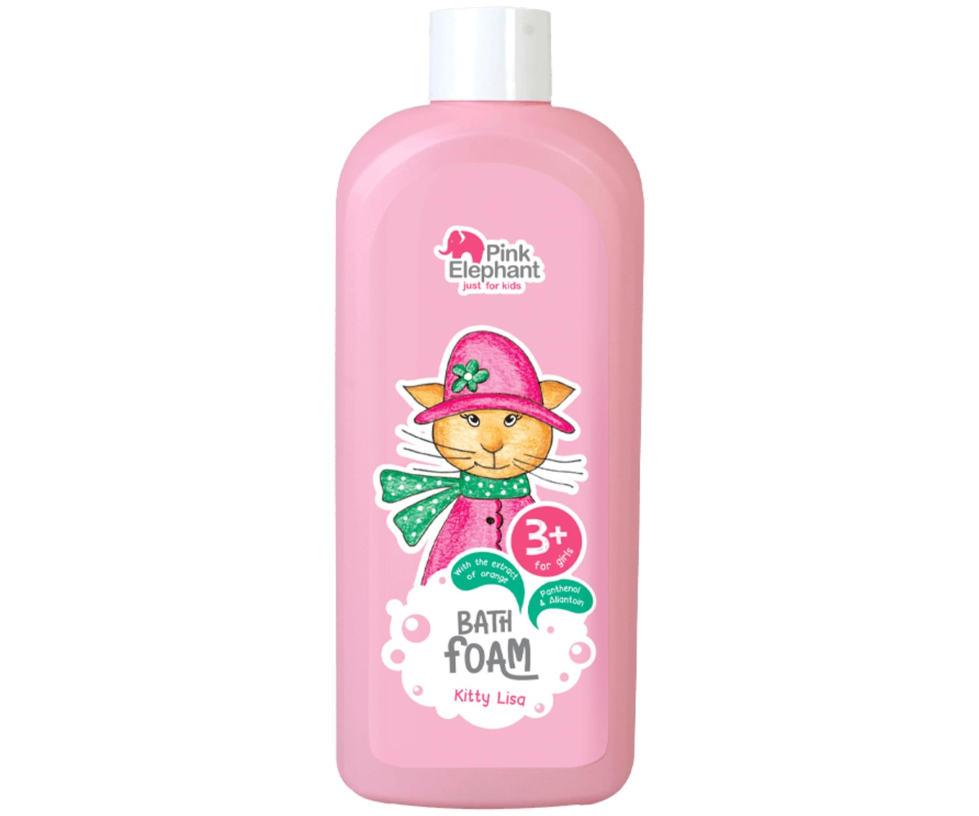 Dětská pěna do koupele Pink Elephant Kočička Lisa - 500 ml