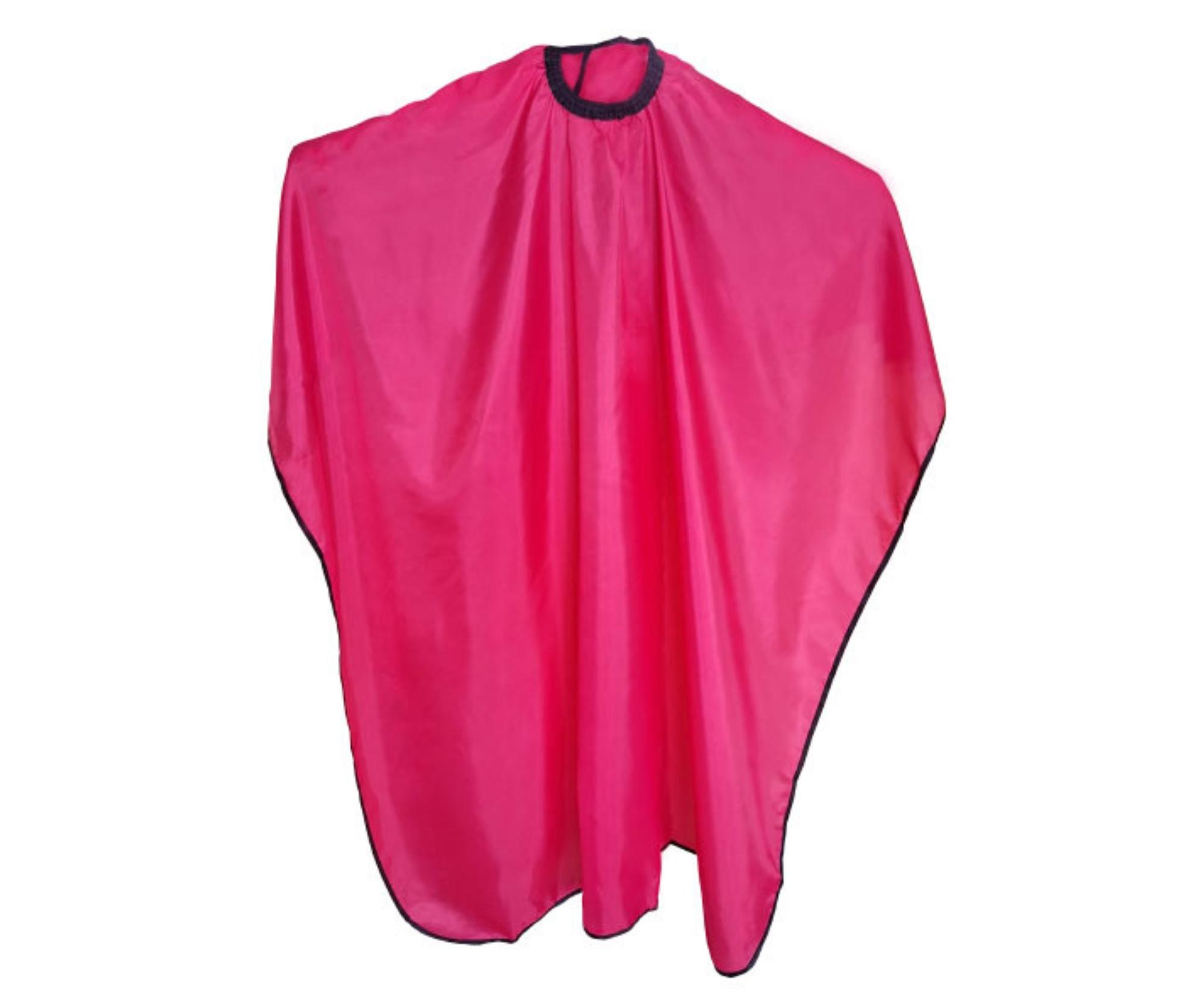 Kadeřnická pláštěnka na stříhání Duko 599 - růžová - upevnění na suchý zip + dárek zdarma