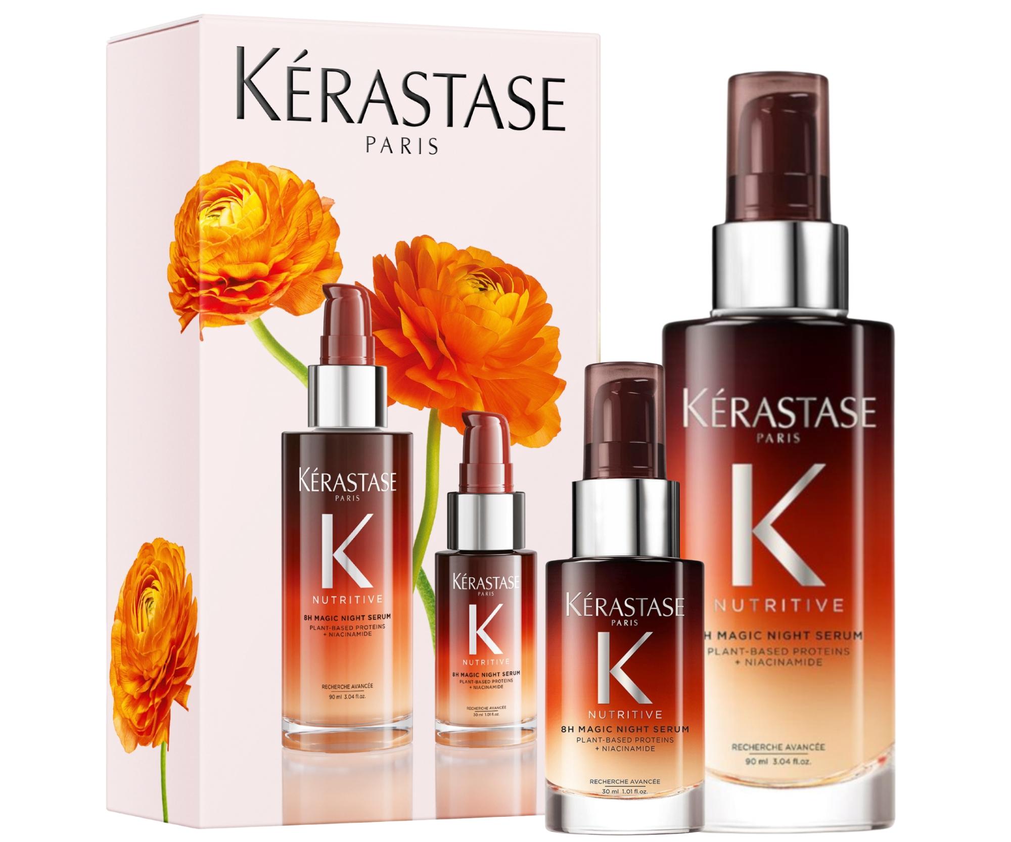 Dárková sada bezoplachového vyživujícího nočního séra Kérastase Nutritive 8H Magic Night Serum Set + dárek zdarma