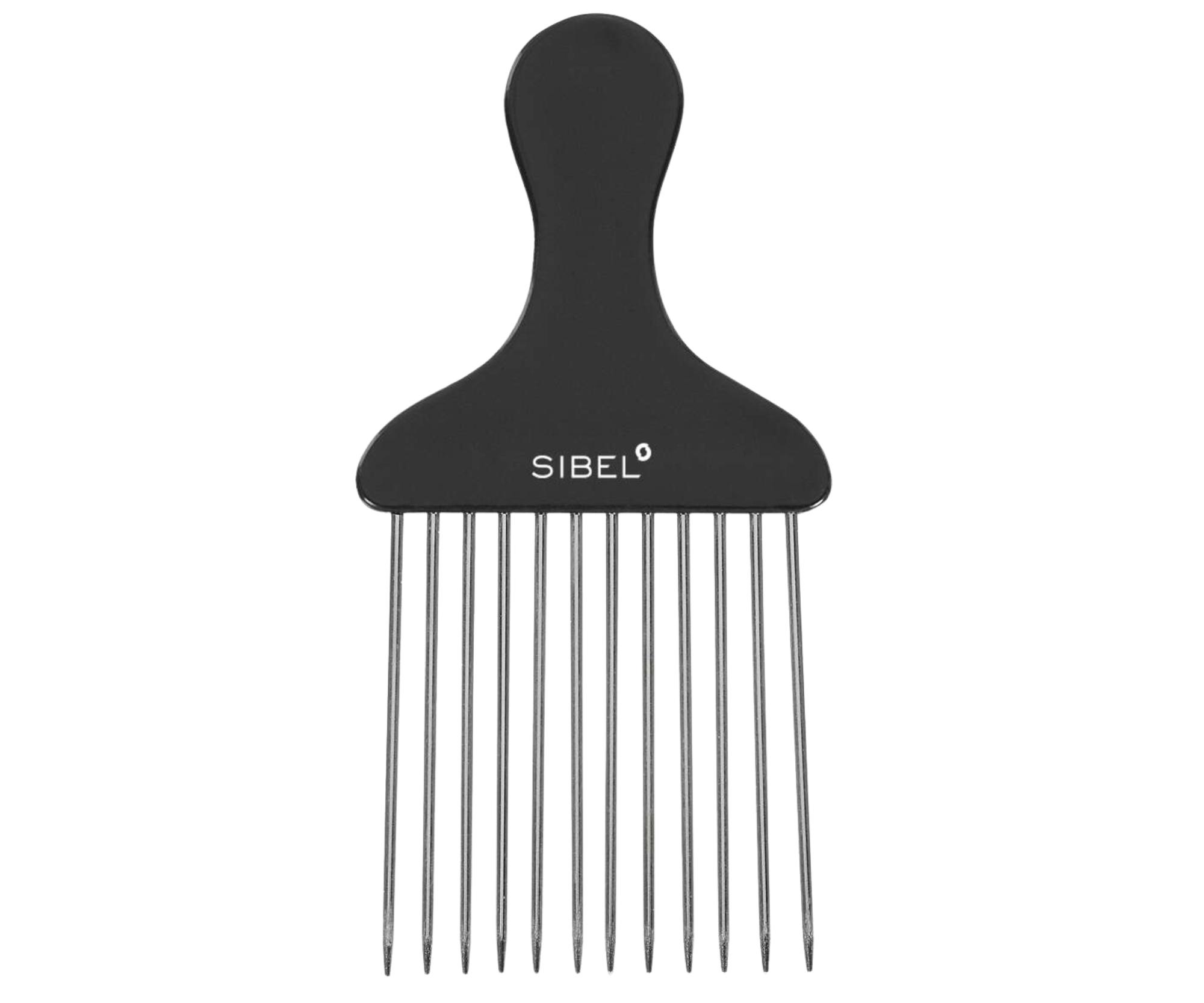 Hřeben na vlnité, kudrnaté/afro vlasy Sibel 8471027 - černý