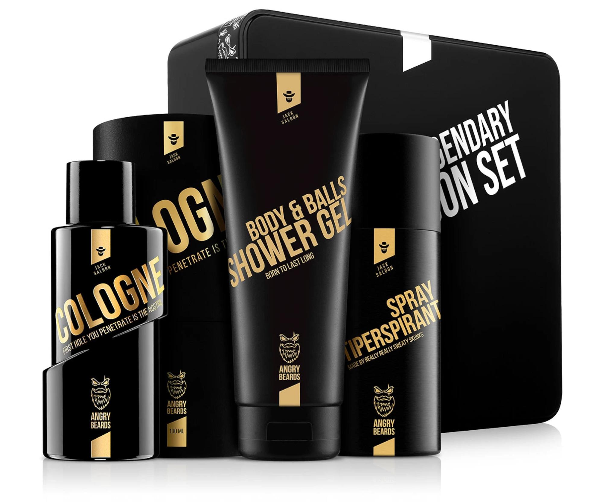 Pánská dárková sada pro péči o tělo Angry Beards Legendary Jack Saloon Set (AB-STO26-028JS-000-2437) + dárek zdarma