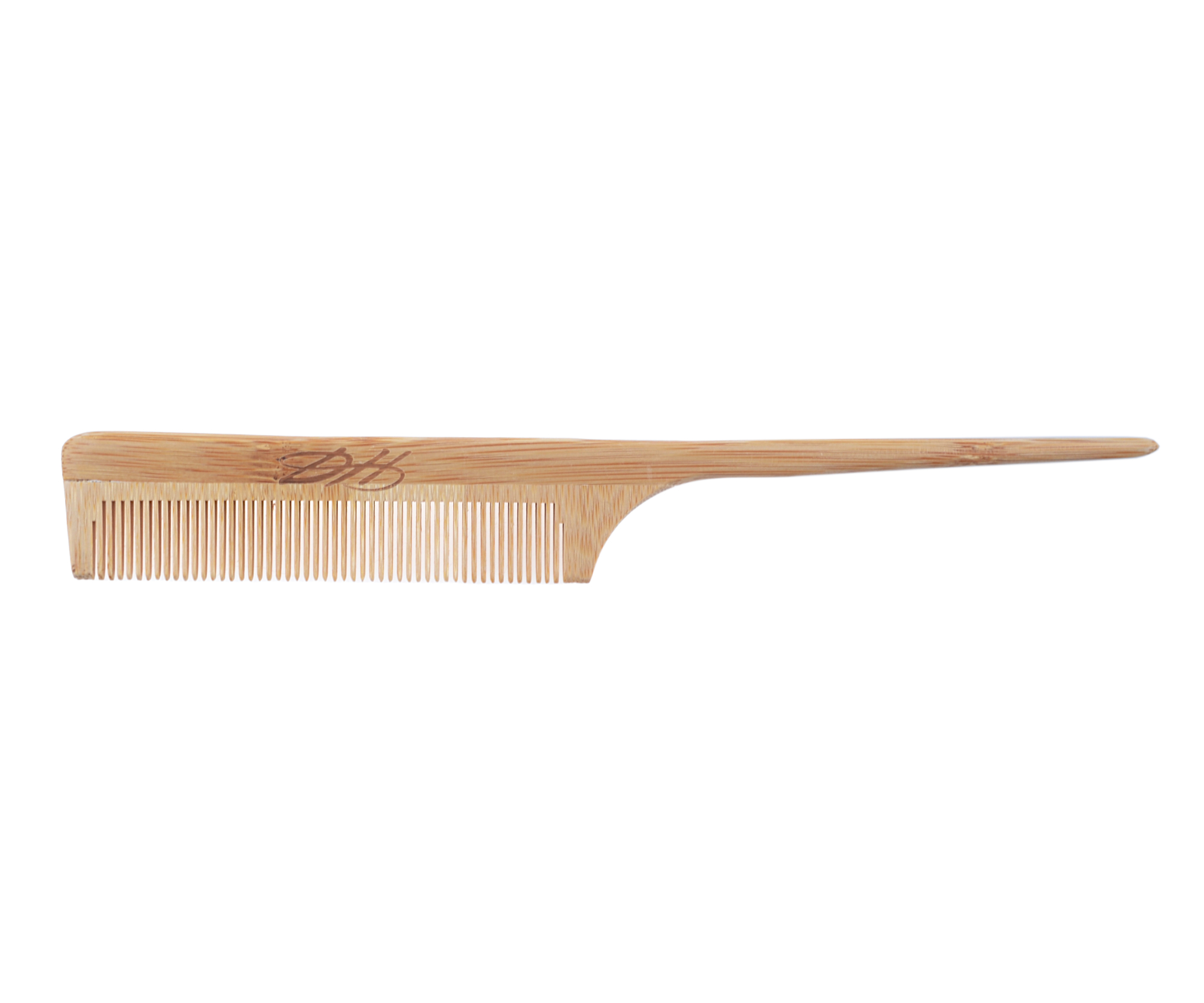 Bambusový tupírovací hřeben s hrotem Detail - Hair style Bamboo Comb - 21,5 x 2,8 cm