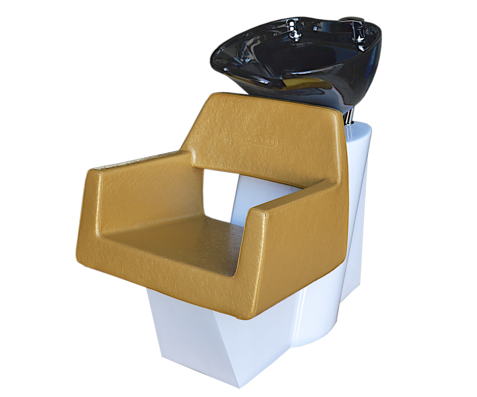 Kadeřnický mycí box Detail Luxor - zlaté křeslo (30) - černé umyvadlo (DHS6667-30) + DÁREK ZDARMA