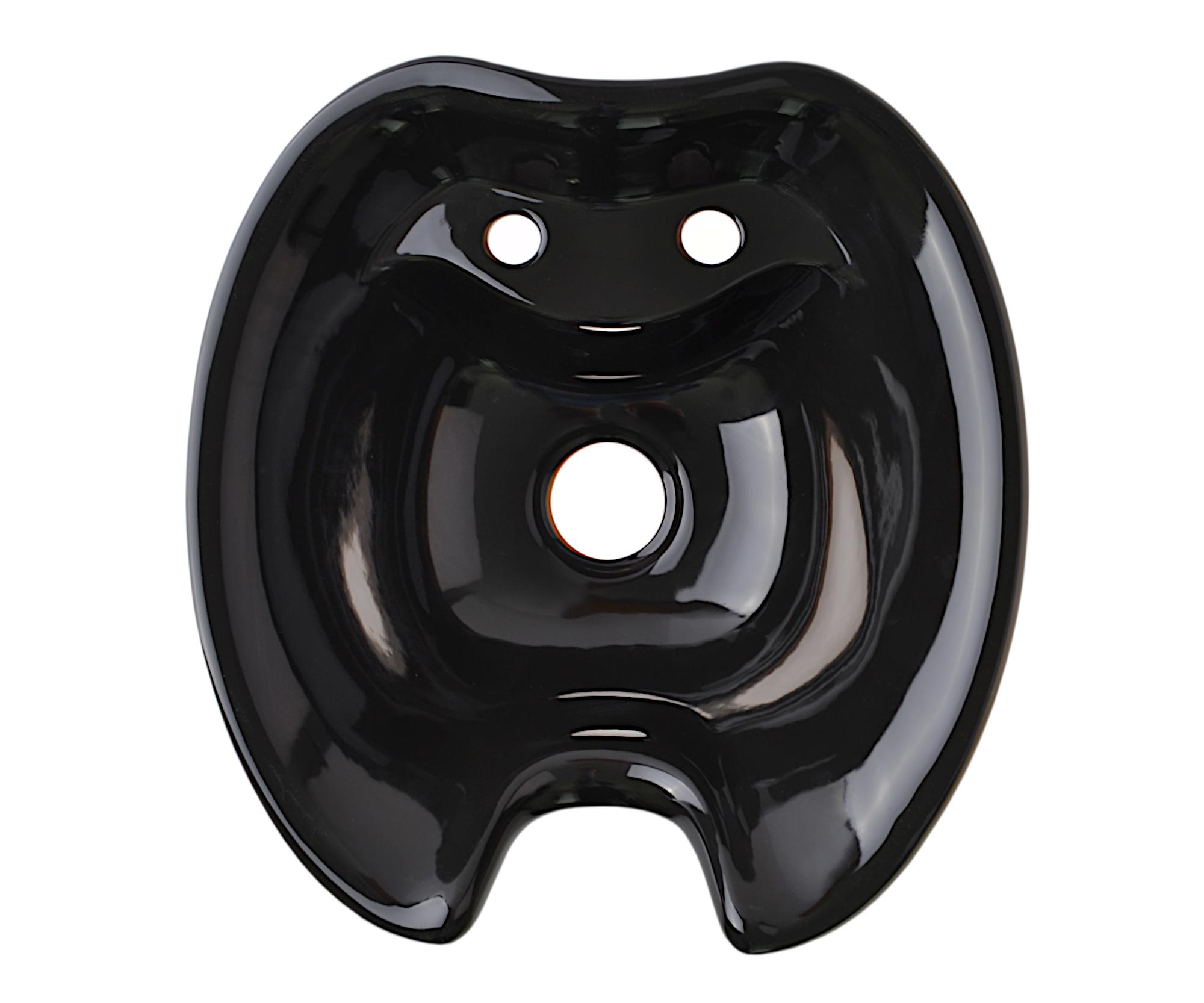 Umyvadlo pro mycí box, Detail DHS-0331b - keramické, černé + dárek zdarma