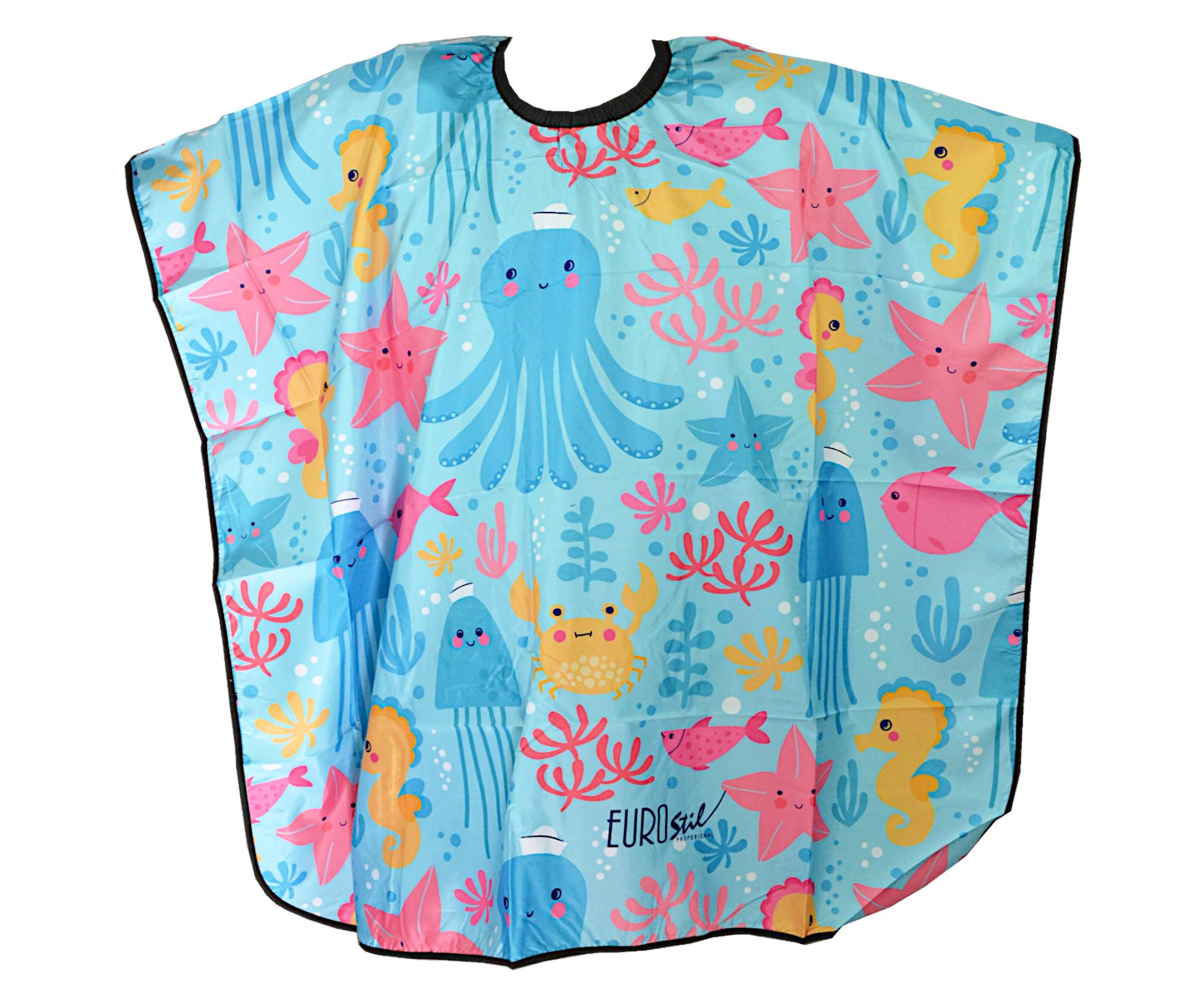 Dětská kadeřnická pláštěnka Eurostil Professional - chobotnice (07579) + dárek zdarma