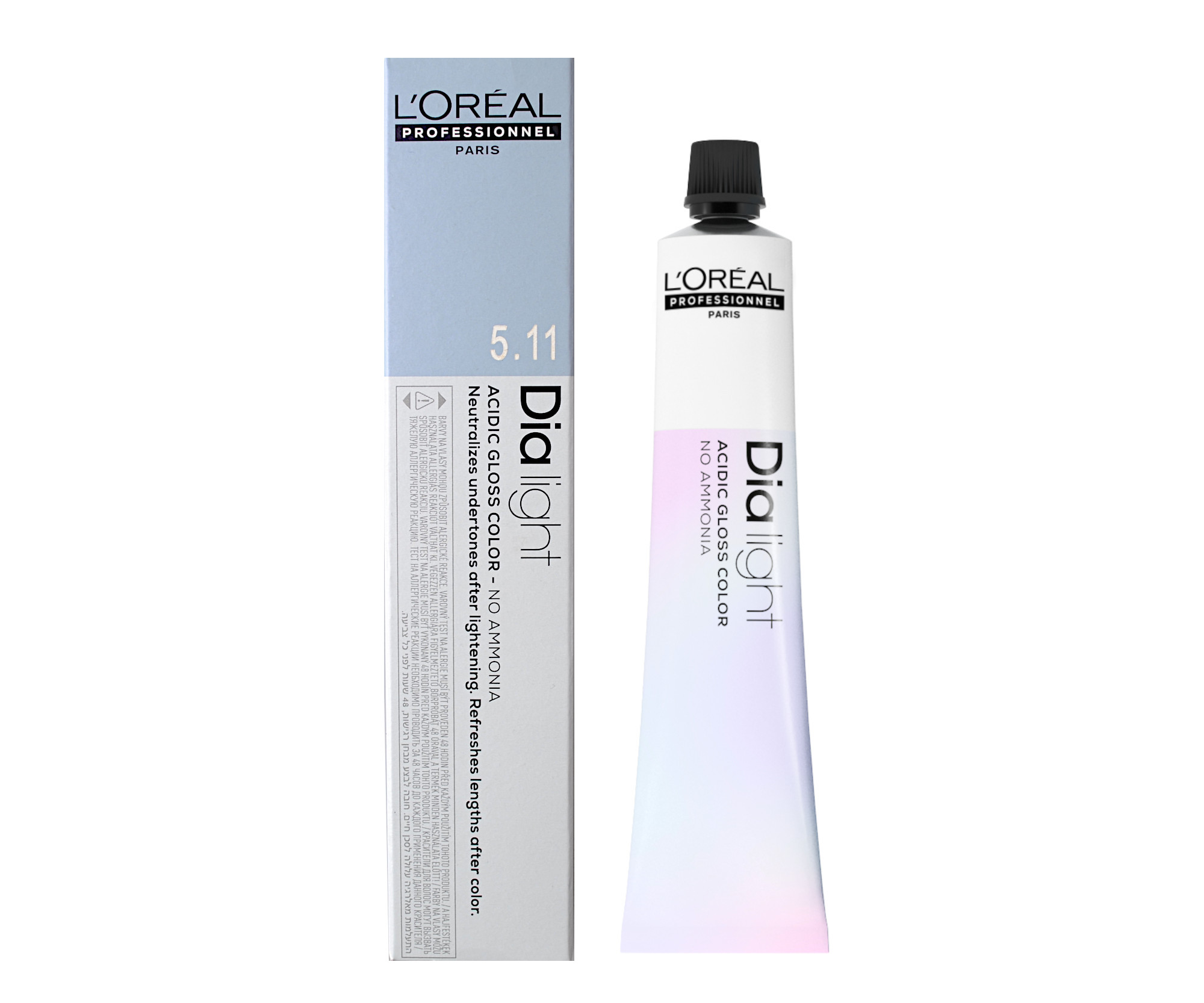Přeliv na vlasy Loréal Dialight 50 ml - odstín 5.11 hnědý světlý sytý popelavý - L’Oréal Professionnel + dárek zdarma