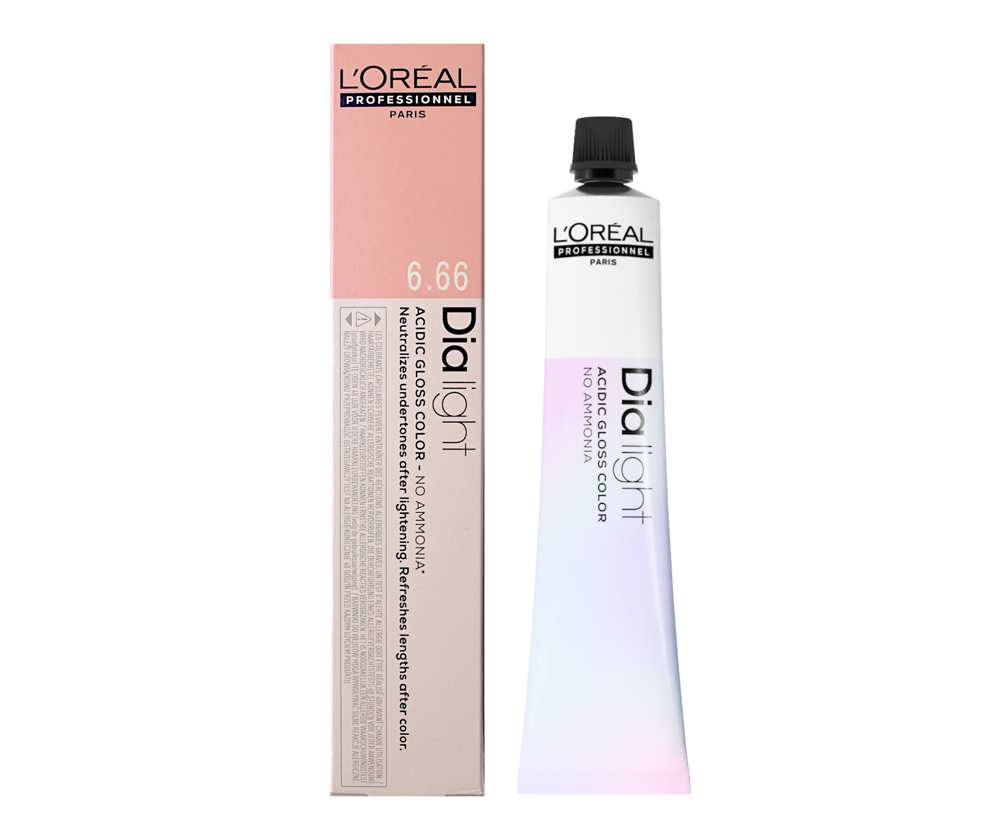Přeliv na vlasy Loréal Dialight 50 ml - odstín 6.66 tmavý červený tmavý blond - L’Oréal Professionnel + dárek zdarma