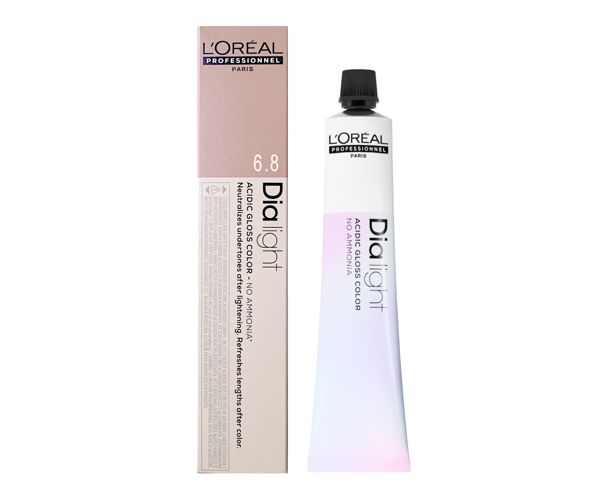 Přeliv na vlasy Loréal Dialight 50 ml - odstín 6.8 blond tmavý mokka - L’Oréal Professionnel + dárek zdarma